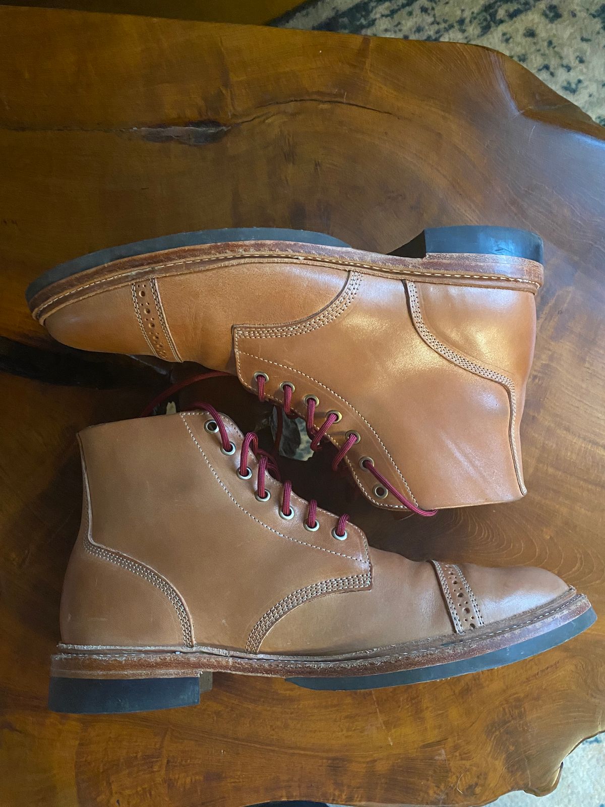 Photo by raw_indighoul on January 5, 2023 of the Oak Street Bootmakers Field Boot in Maryam Natural Horsebutt.
