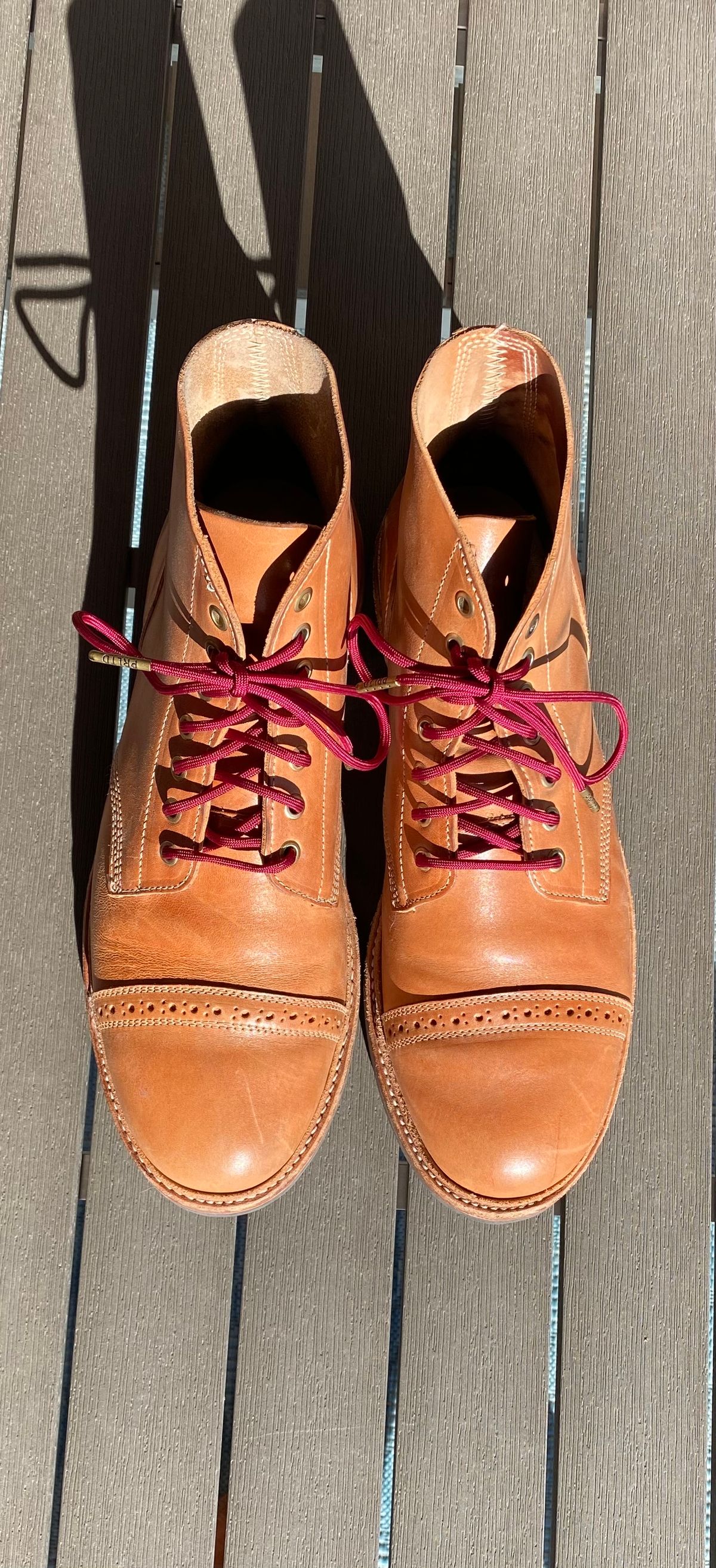 Photo by raw_indighoul on February 5, 2023 of the Oak Street Bootmakers Field Boot in Maryam Natural Horsebutt.