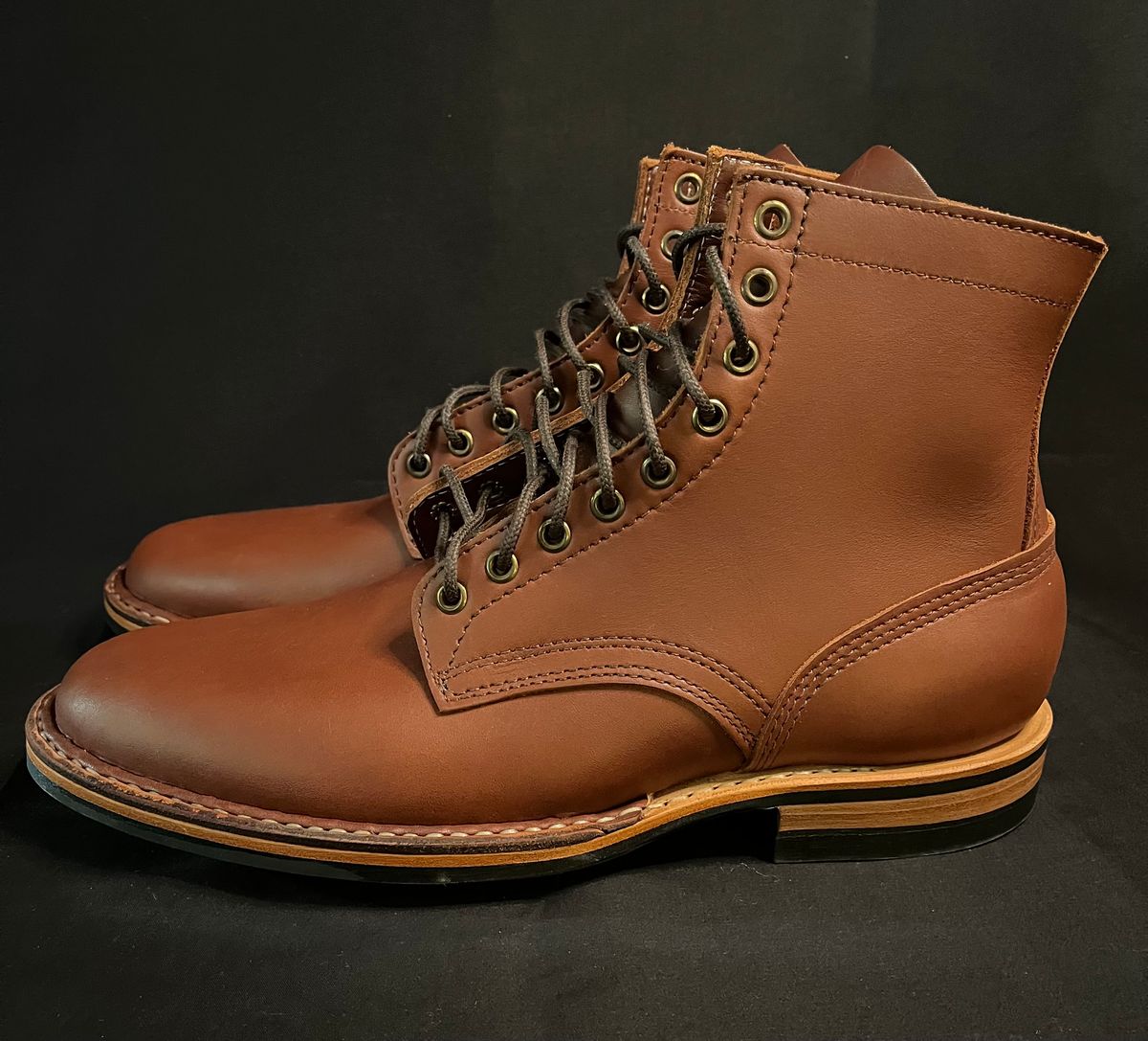Photo by raw_indighoul on September 7, 2025 of the White's MP-Sherman Plain Toe in Seidel Red Dog Oil Tan.