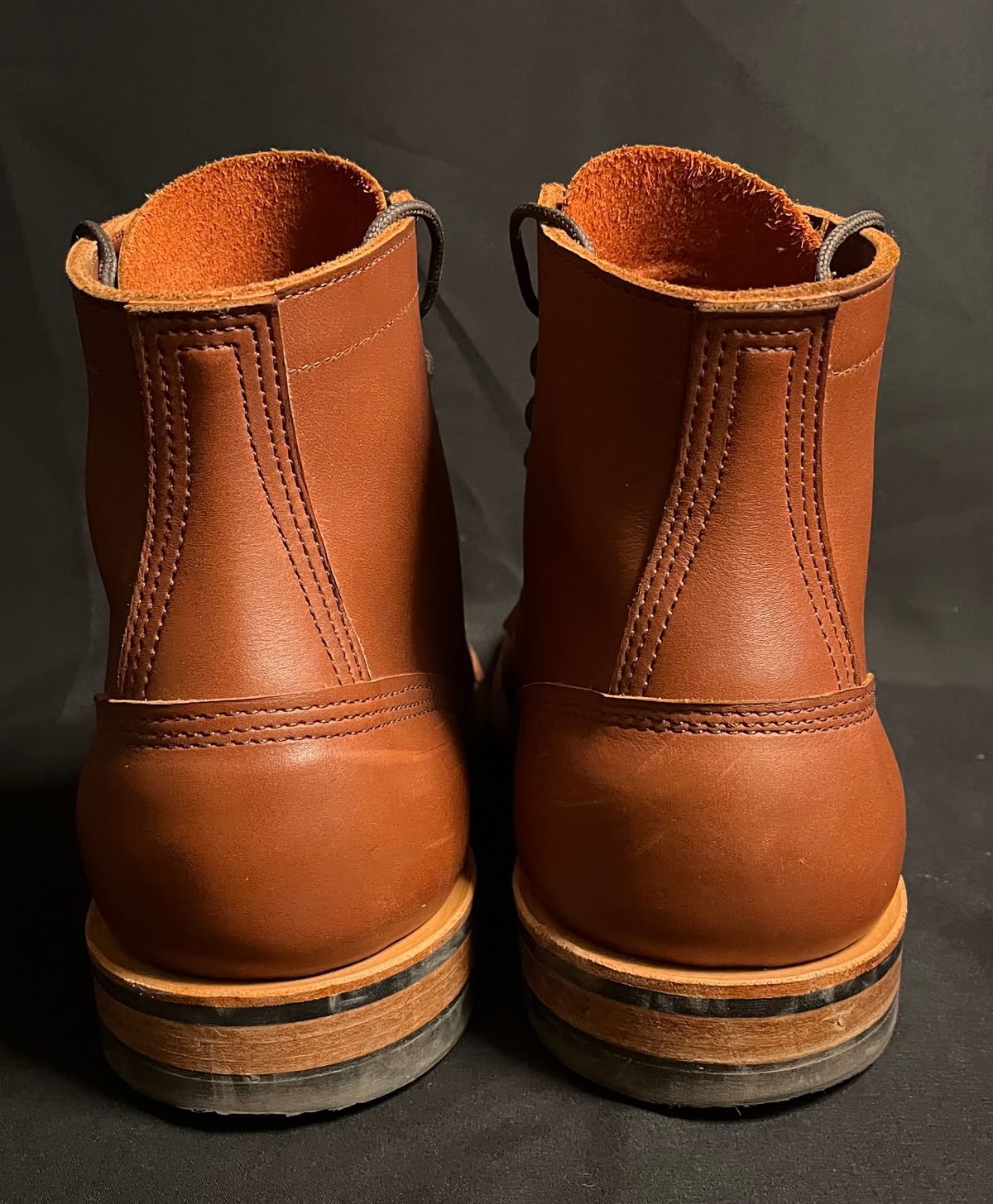 Photo by raw_indighoul on November 6, 2025 of the White's MP-Sherman Plain Toe in Seidel Red Dog Oil Tan.