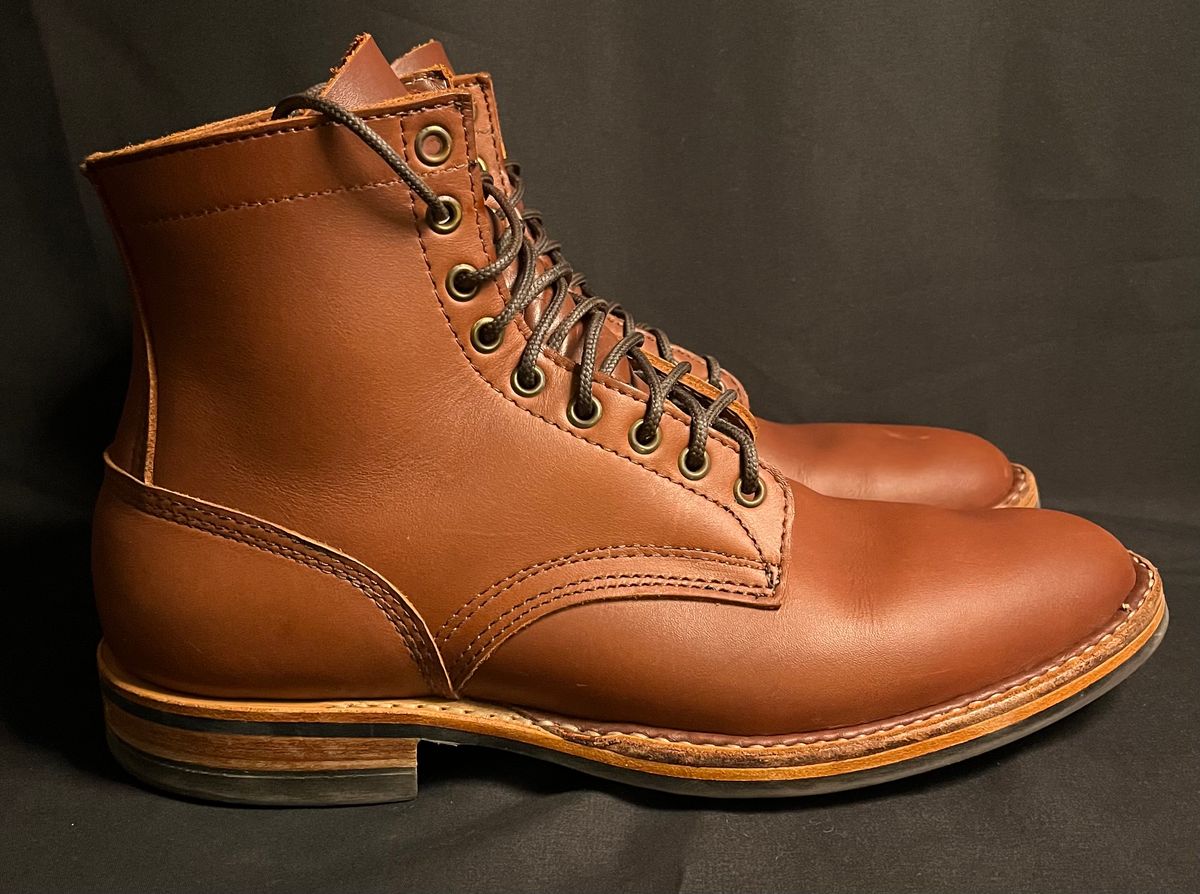 Photo by raw_indighoul on November 6, 2025 of the White's MP-Sherman Plain Toe in Seidel Red Dog Oil Tan.