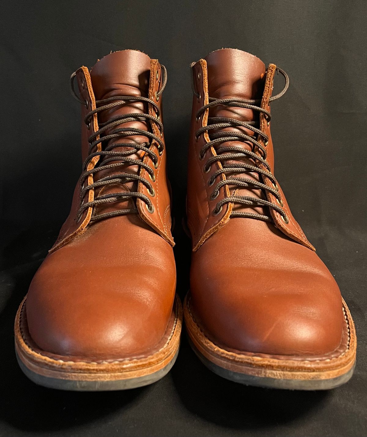 Photo by raw_indighoul on December 5, 2025 of the White's MP-Sherman Plain Toe in Seidel Red Dog Oil Tan.
