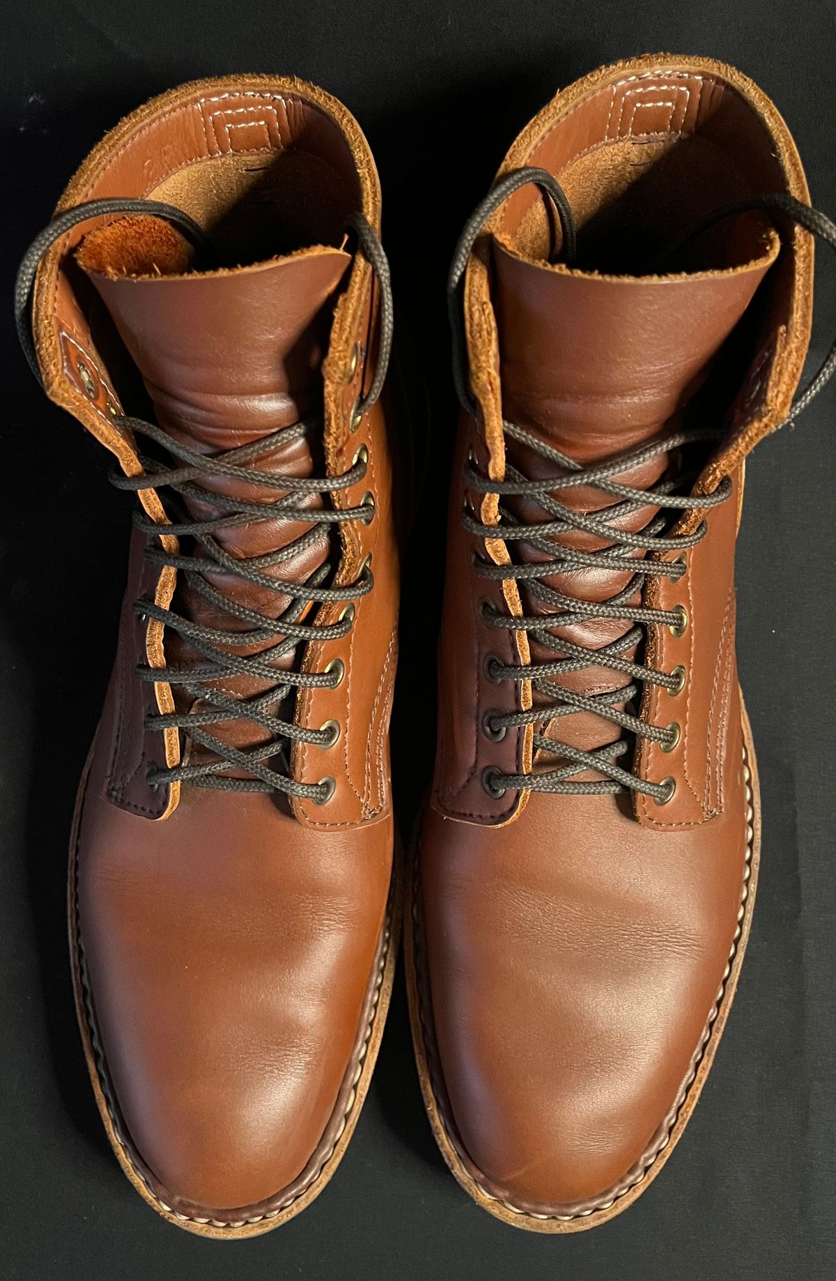 Photo by raw_indighoul on December 5, 2025 of the White's MP-Sherman Plain Toe in Seidel Red Dog Oil Tan.