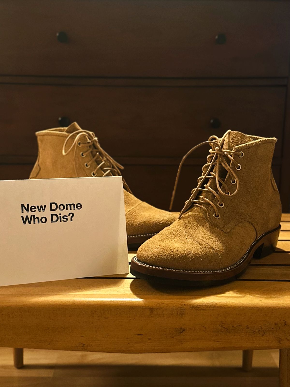 Photo by old_walrus on October 1, 2025 of the Mora Son Shoes De Brazza in Indonesian CH Dark Havana - Roughout.