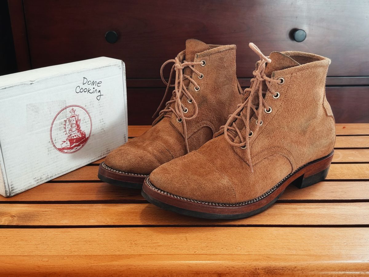 Photo by old_walrus on November 2, 2025 of the Mora Son Shoes De Brazza in Indonesian CH Dark Havana - Roughout.