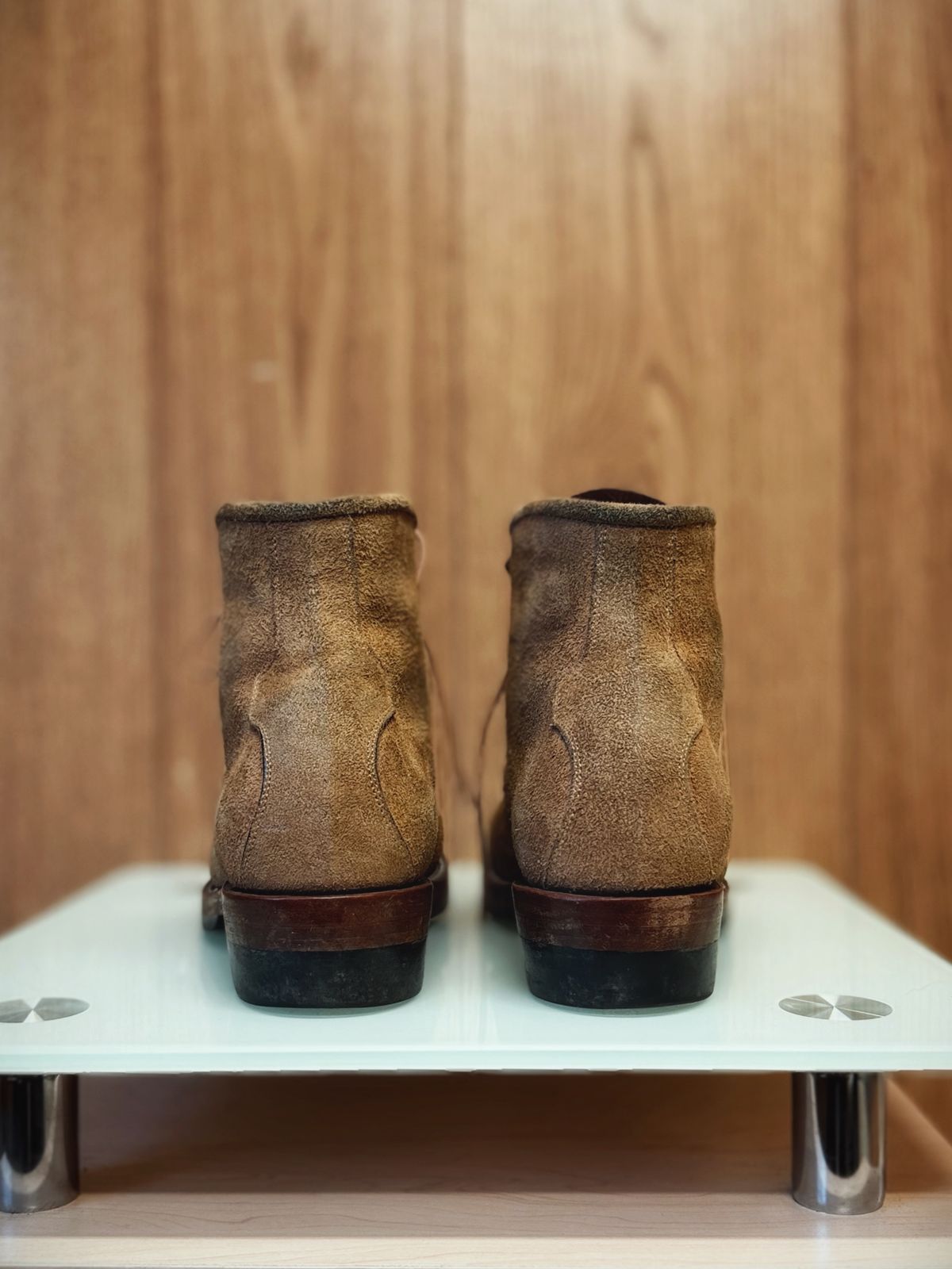 Photo by old_walrus on December 4, 2025 of the Mora Son Shoes De Brazza in Indonesian CH Dark Havana - Roughout.