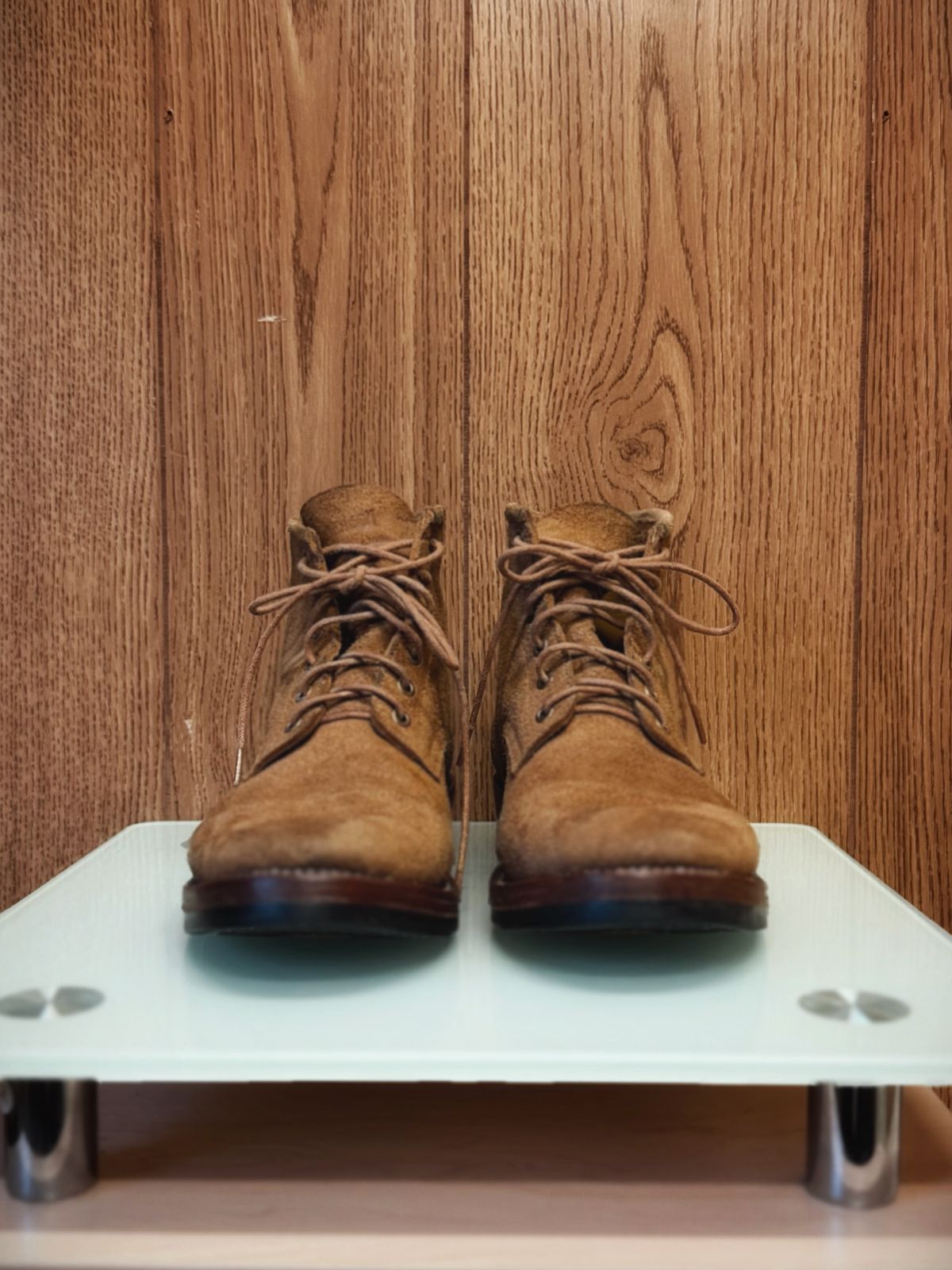 Photo by old_walrus on December 4, 2025 of the Mora Son Shoes De Brazza in Indonesian CH Dark Havana - Roughout.