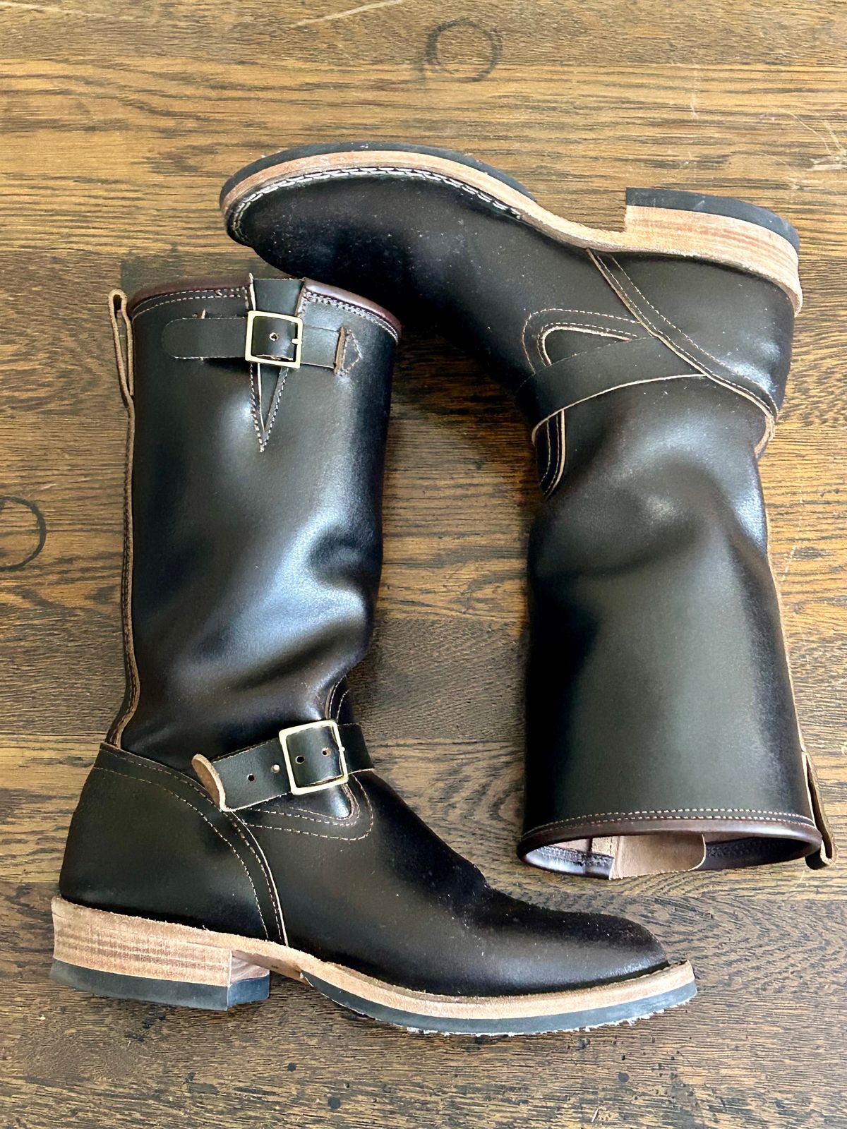 Photo by blytle on February 5, 2024 of the Nicks Renegade in Horween Brown Waxed Flesh.