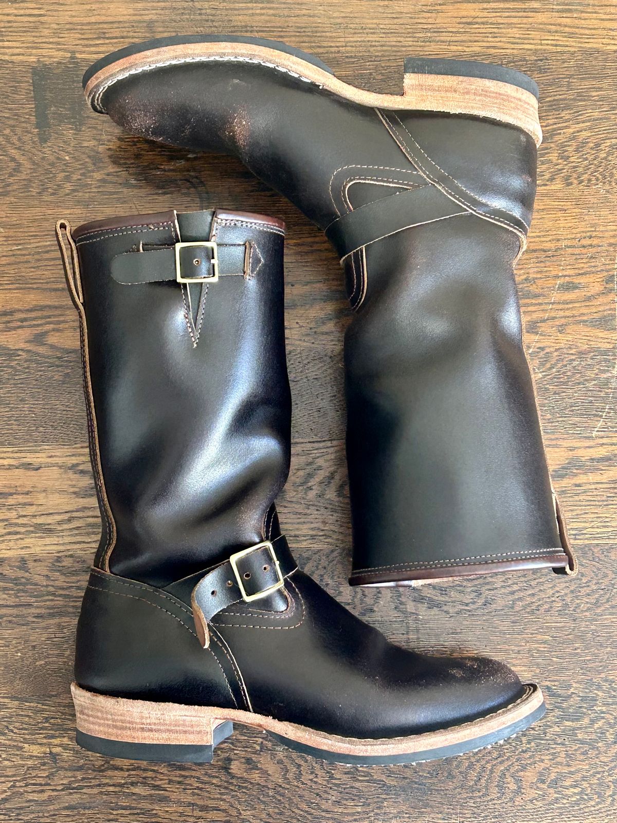 Photo by blytle on April 3, 2024 of the Nicks Renegade in Horween Brown Waxed Flesh.