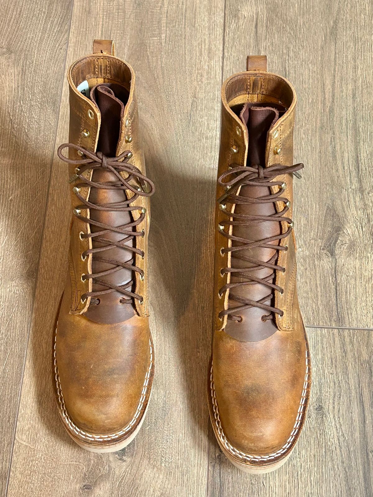 Photo by blytle on October 1, 2023 of the Nicks Traveler in Horween Orange Predator.