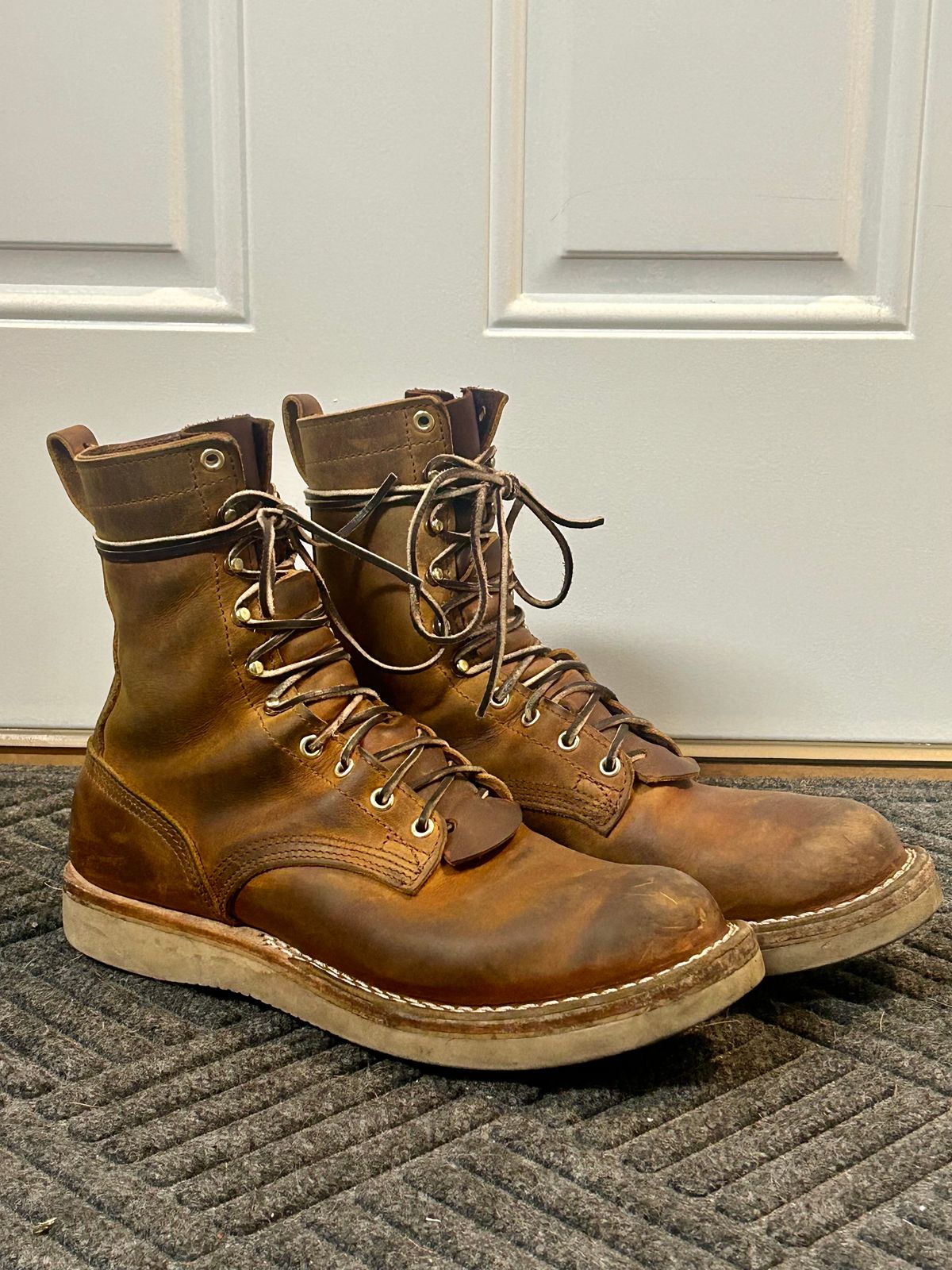 Photo by blytle on December 5, 2023 of the Nicks Traveler in Horween Orange Predator.