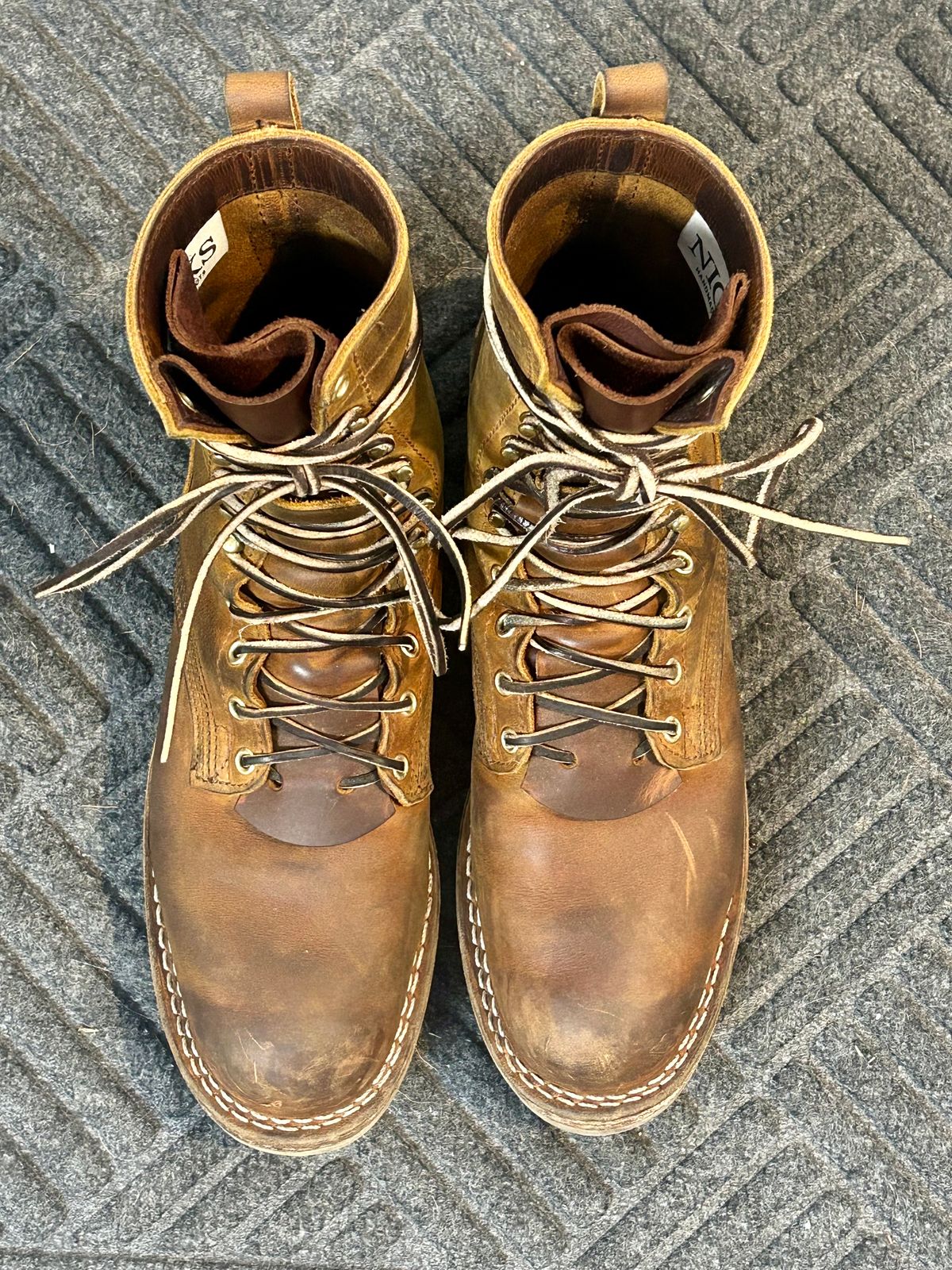 Photo by blytle on December 5, 2023 of the Nicks Traveler in Horween Orange Predator.