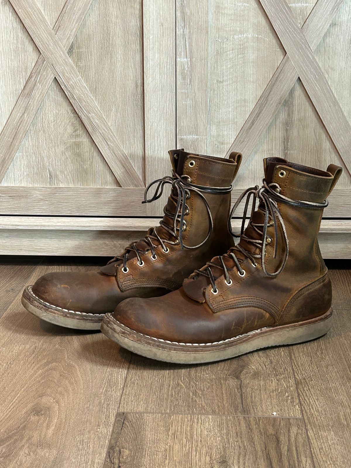 Photo by blytle on January 5, 2024 of the Nicks Traveler in Horween Orange Predator.