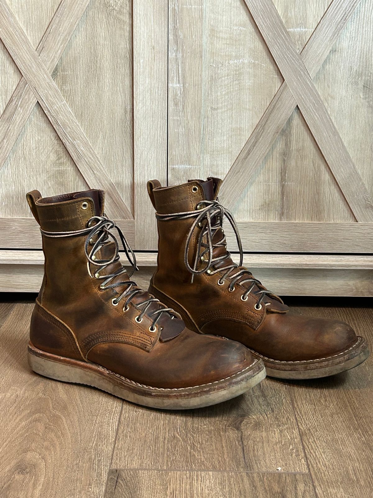 Photo by blytle on January 5, 2024 of the Nicks Traveler in Horween Orange Predator.