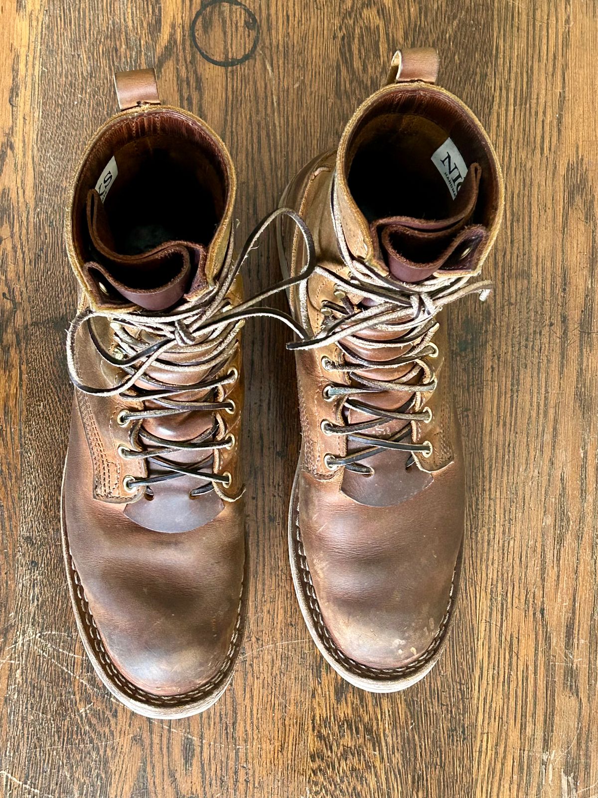 Photo by blytle on March 5, 2024 of the Nicks Traveler in Horween Orange Predator.