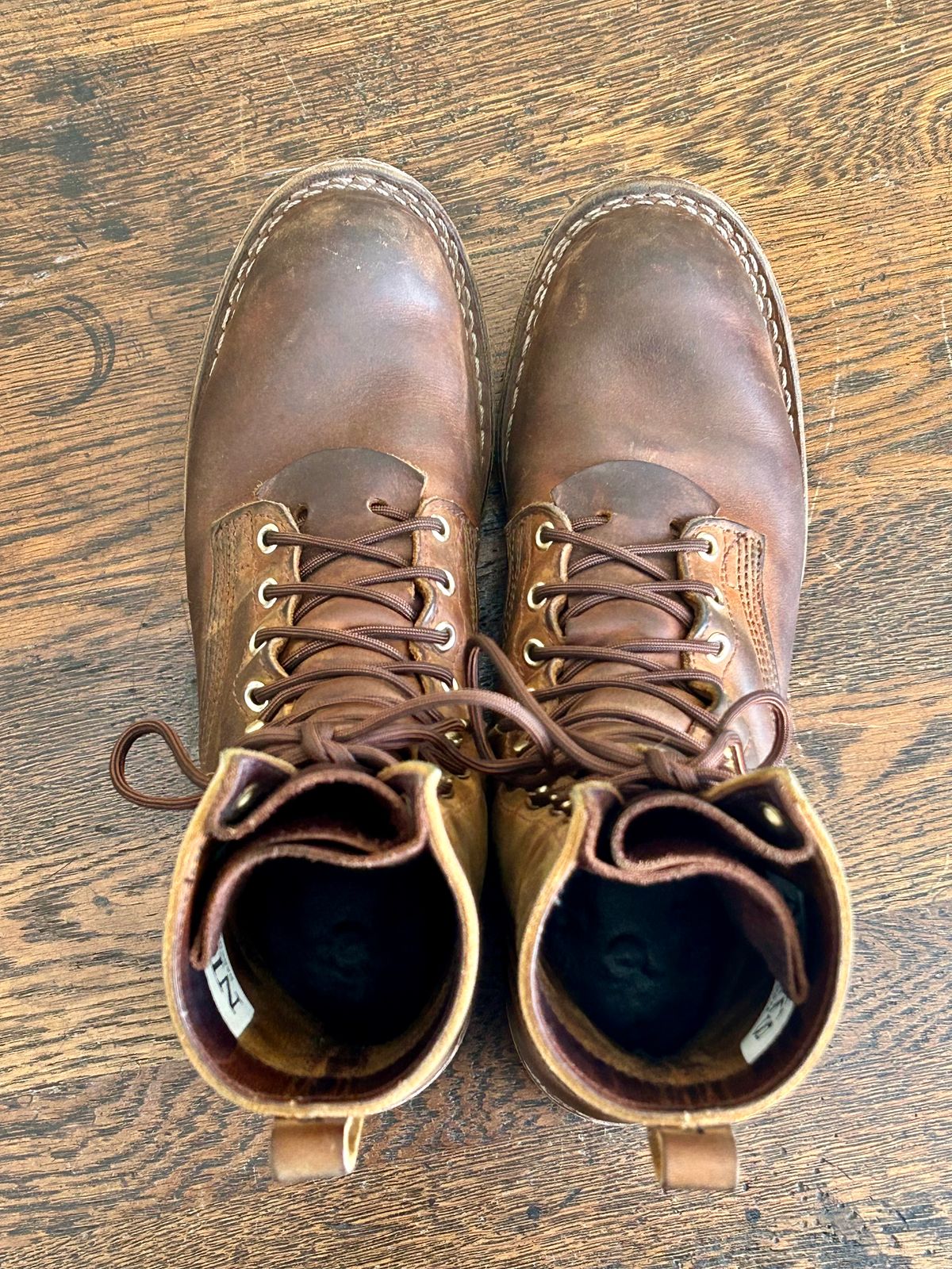 Photo by blytle on April 5, 2024 of the Nicks Traveler in Horween Orange Predator.