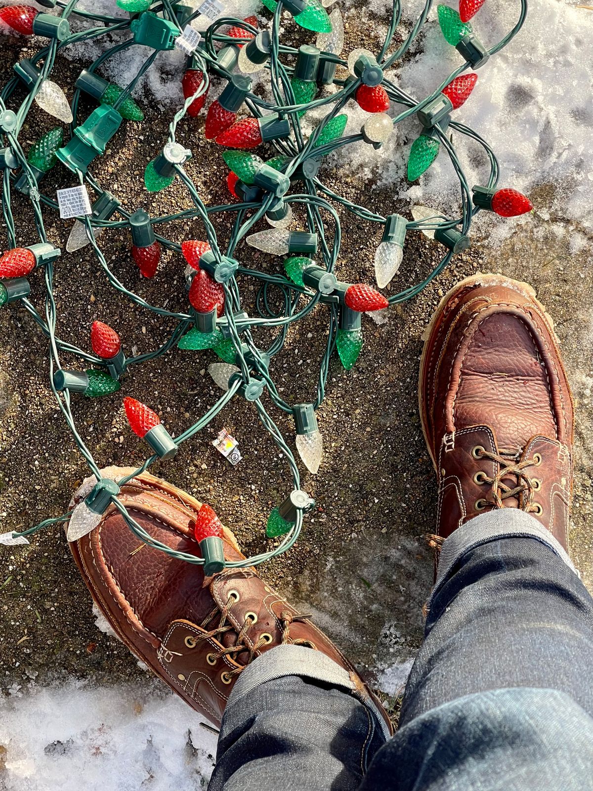 Photo by bootsandblocks on January 4, 2023 of the Grant Stone Field Boot in Seidel Walnut Bison.