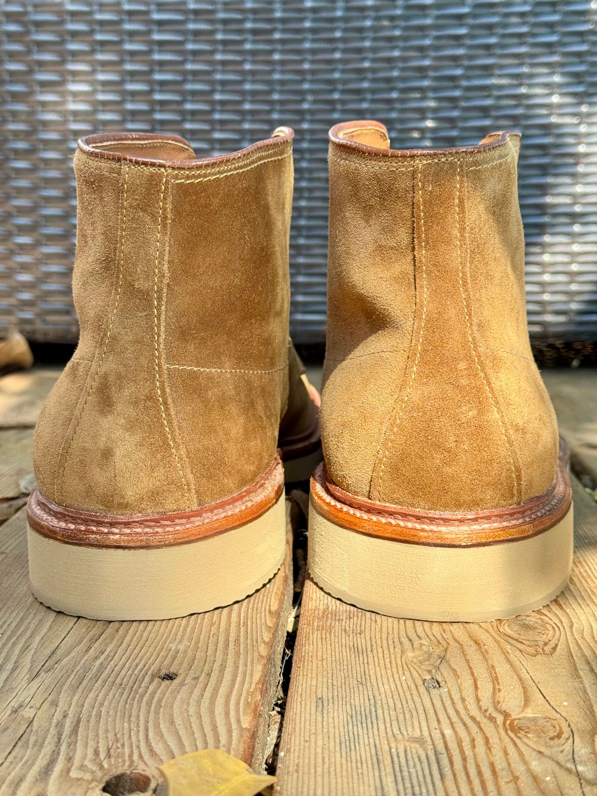 Photo by bootsandblocks on October 1, 2024 of the Alden Indy Boot in Snuff Suede.