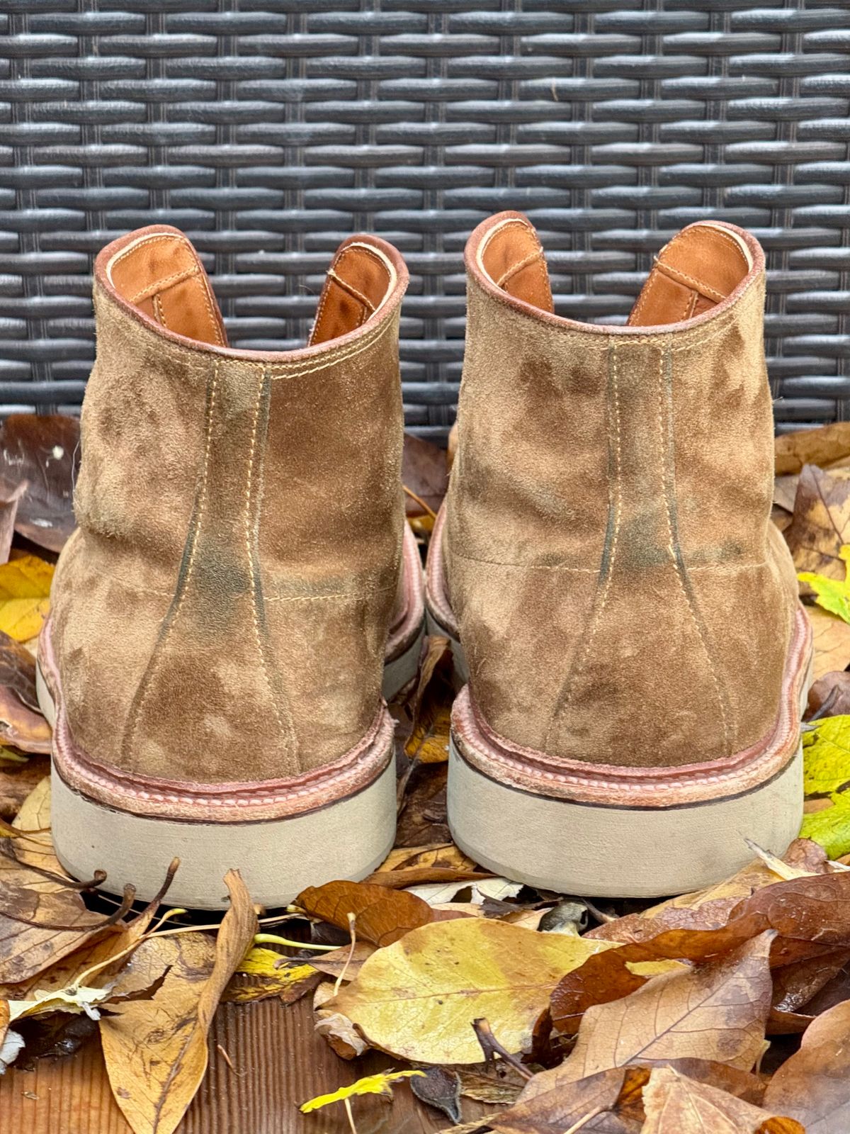 Photo by bootsandblocks on November 5, 2024 of the Alden Indy Boot in Snuff Suede.