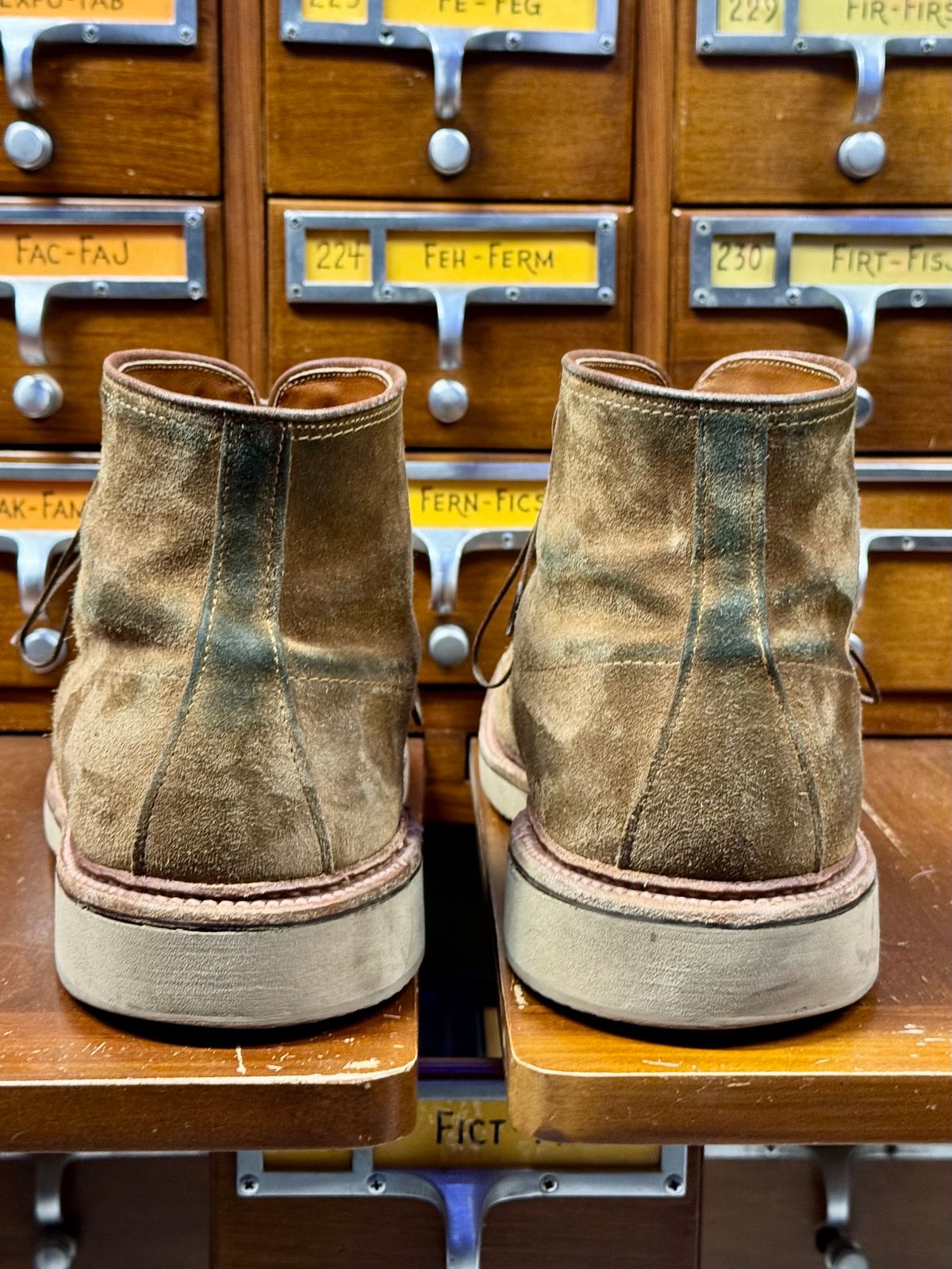 Photo by bootsandblocks on February 3, 2025 of the Alden Indy Boot in Snuff Suede.