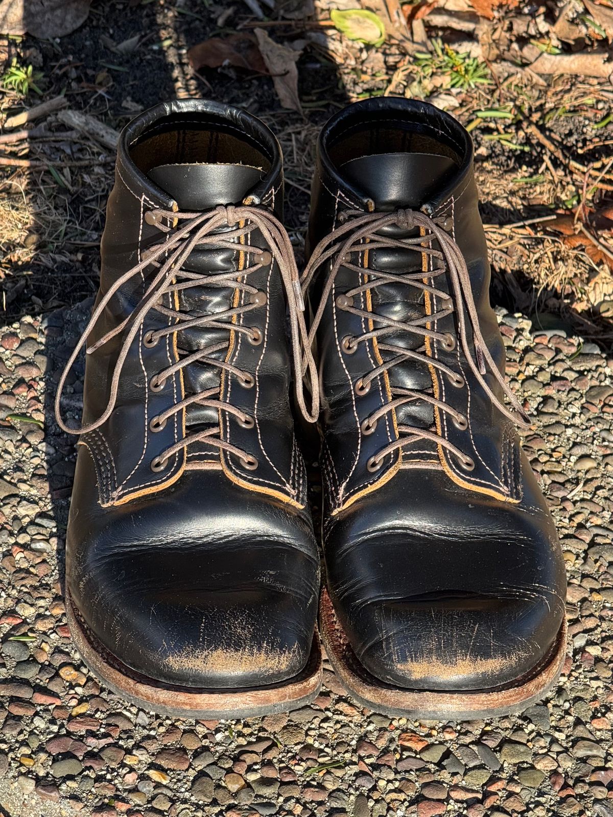 Photo by bootsandblocks on February 4, 2025 of the Red Wing Beckman Flatbox in S.B. Foot Black Klondike.