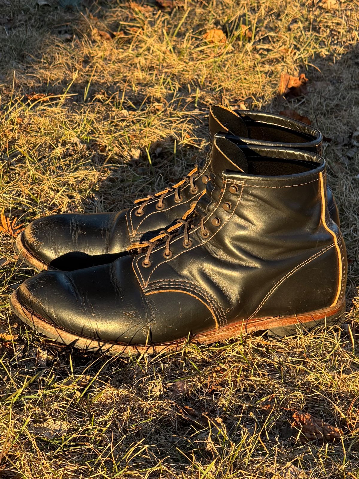 Photo by bootsandblocks on March 2, 2025 of the Red Wing Beckman Flatbox in S.B. Foot Black Klondike.