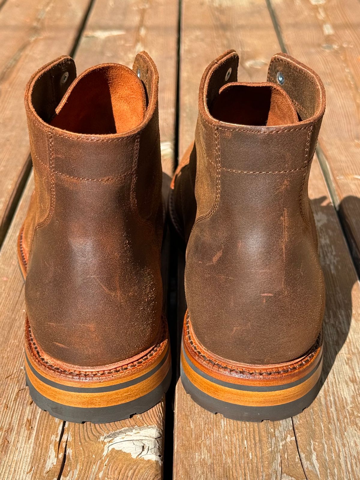Photo by bootsandblocks on October 1, 2023 of the Parkhurst The Richmond in Rust Waxy.