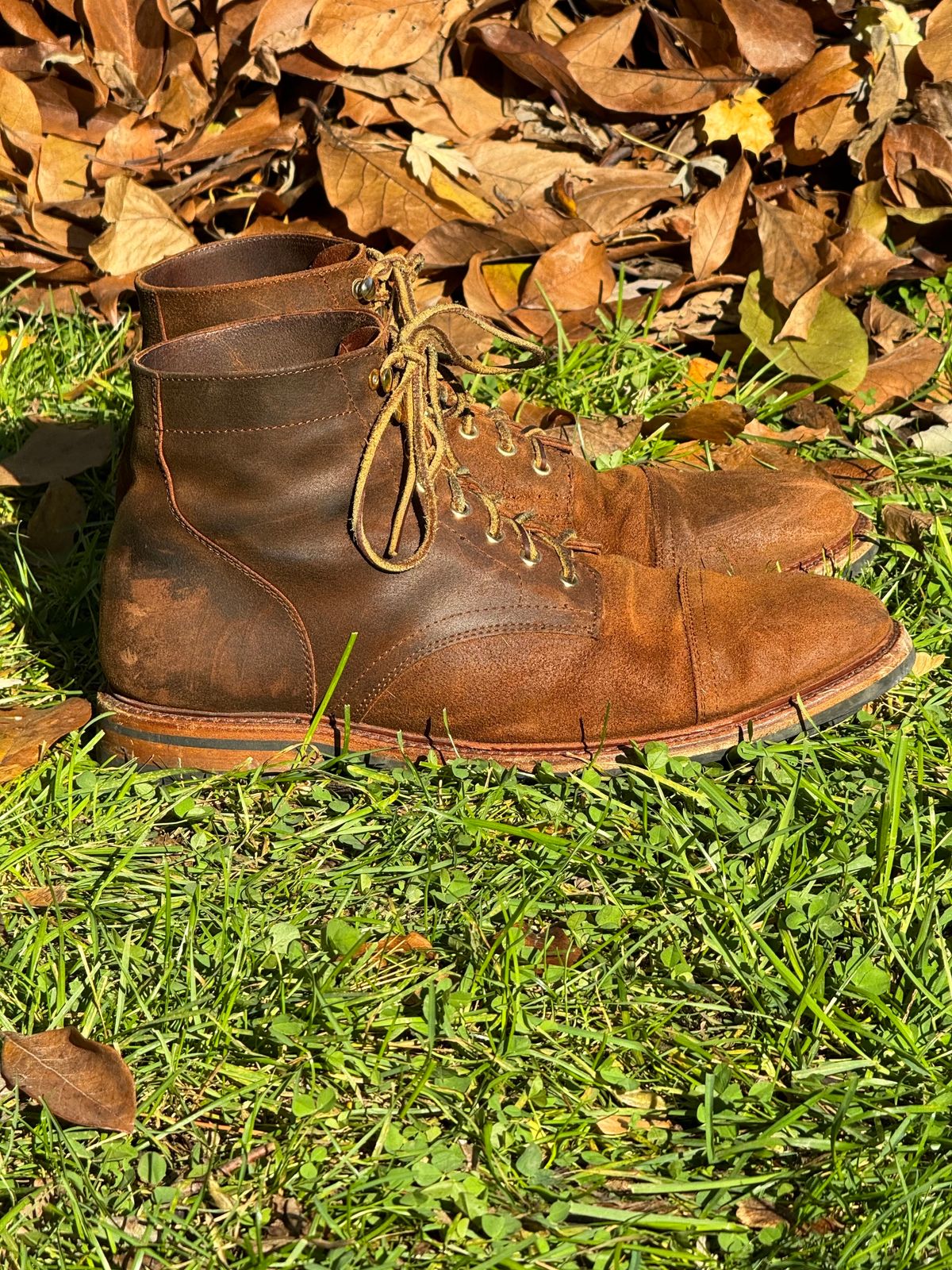 Photo by bootsandblocks on November 5, 2023 of the Parkhurst The Richmond in Rust Waxy.
