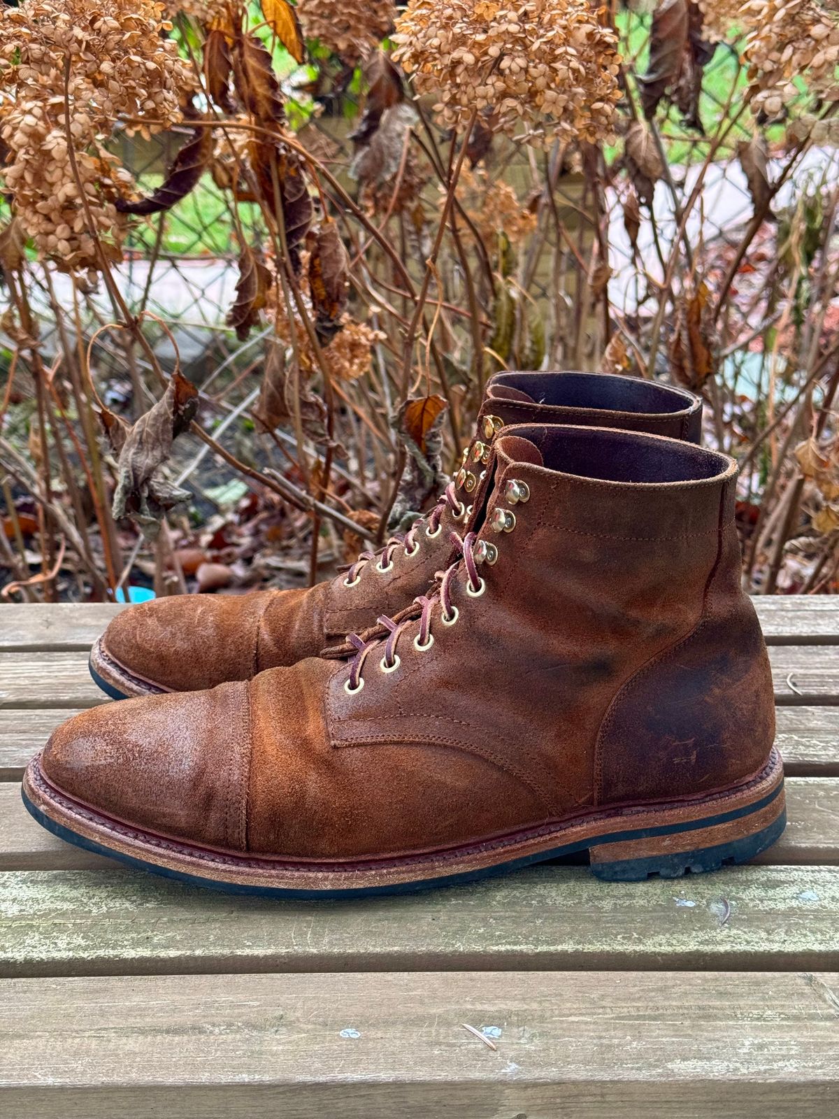 Photo by bootsandblocks on December 4, 2023 of the Parkhurst The Richmond in Rust Waxy.