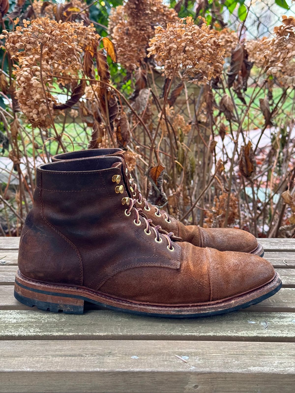Photo by bootsandblocks on December 4, 2023 of the Parkhurst The Richmond in Rust Waxy.
