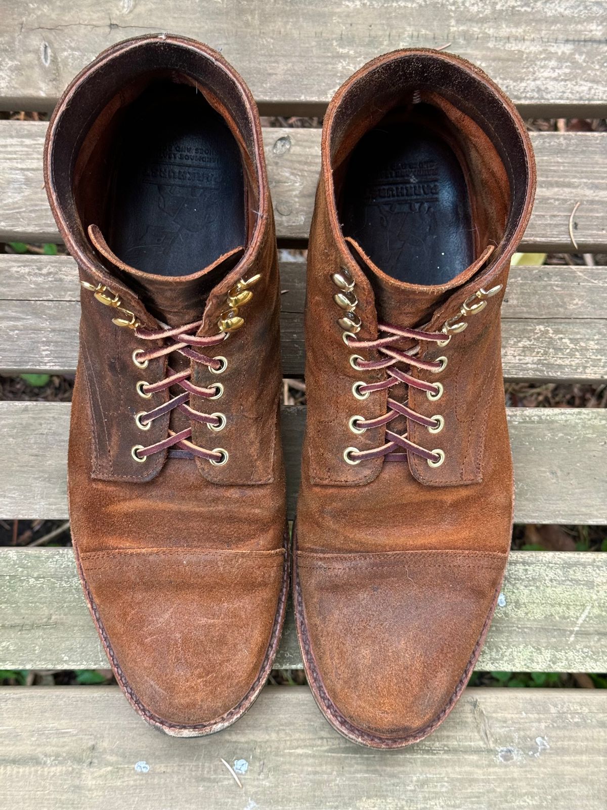 Photo by bootsandblocks on December 4, 2023 of the Parkhurst The Richmond in Rust Waxy.