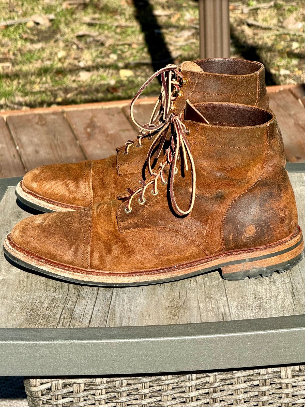 Photo by bootsandblocks on February 1, 2024 of the Parkhurst The Richmond in Rust Waxy.