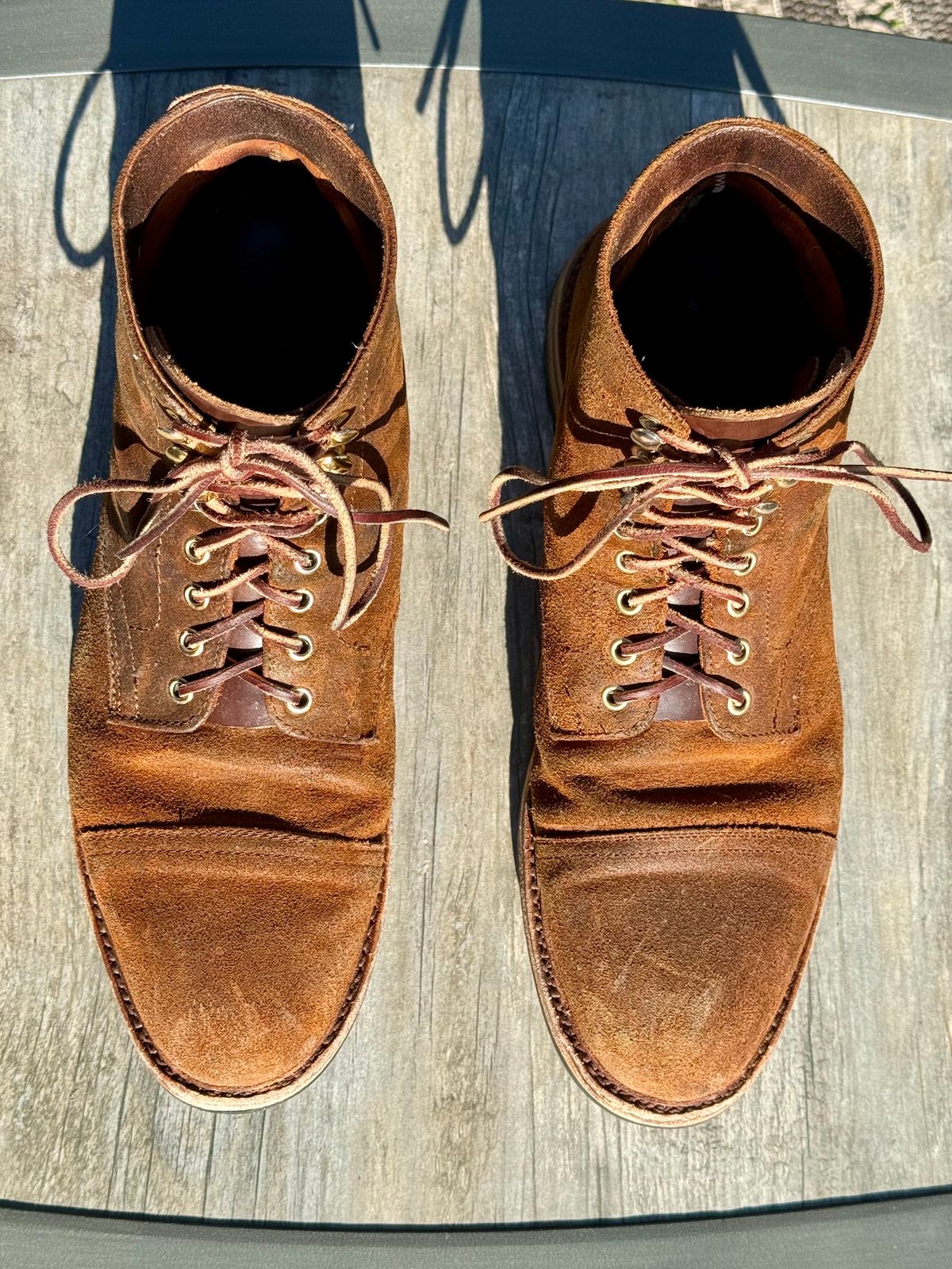 Photo by bootsandblocks on February 1, 2024 of the Parkhurst The Richmond in Rust Waxy.