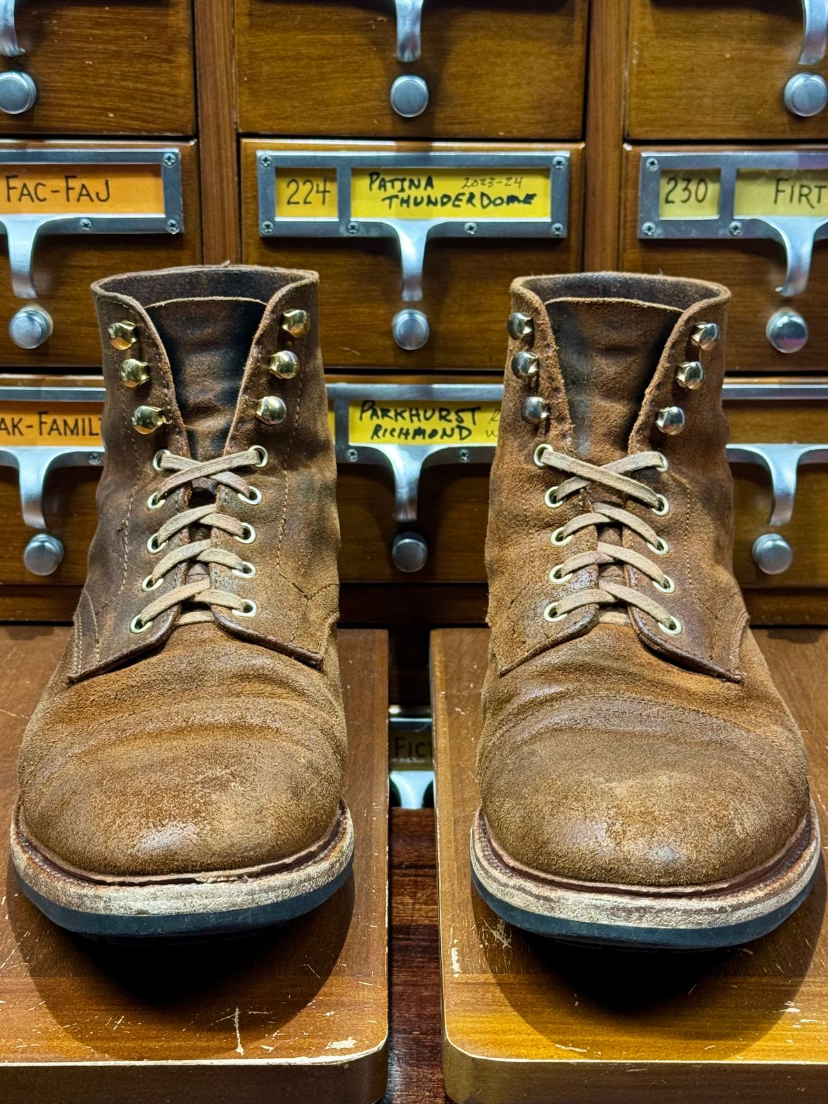 Photo by bootsandblocks on April 3, 2024 of the Parkhurst The Richmond in Rust Waxy.