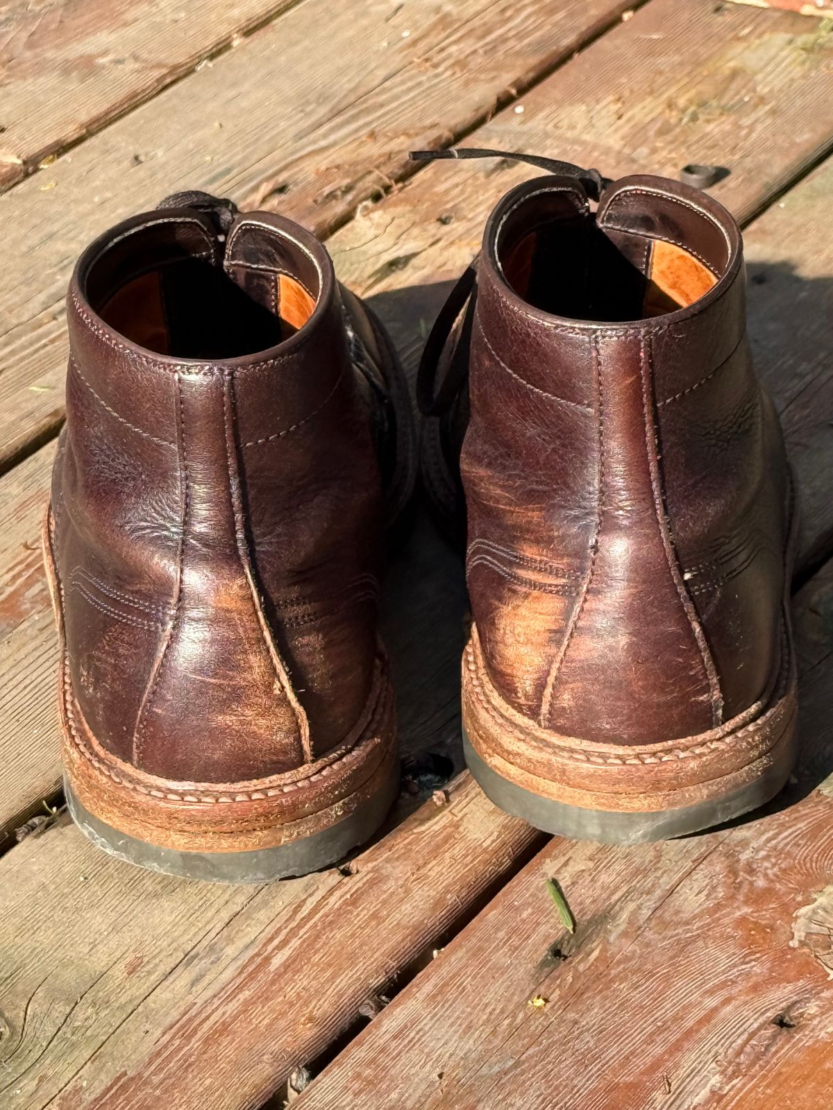 Photo by bootsandblocks on January 5, 2026 of the Alden Indy Boot in Horween Arabica Lux Calfskin.