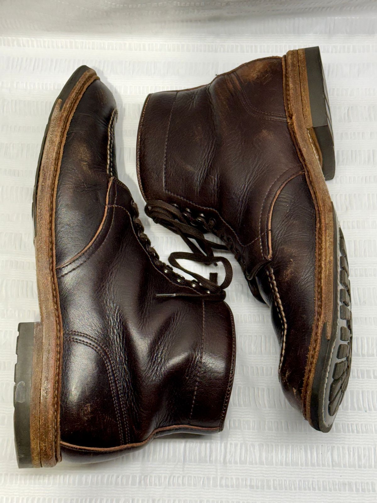 Photo by bootsandblocks on February 5, 2026 of the Alden Indy Boot in Horween Arabica Lux Calfskin.