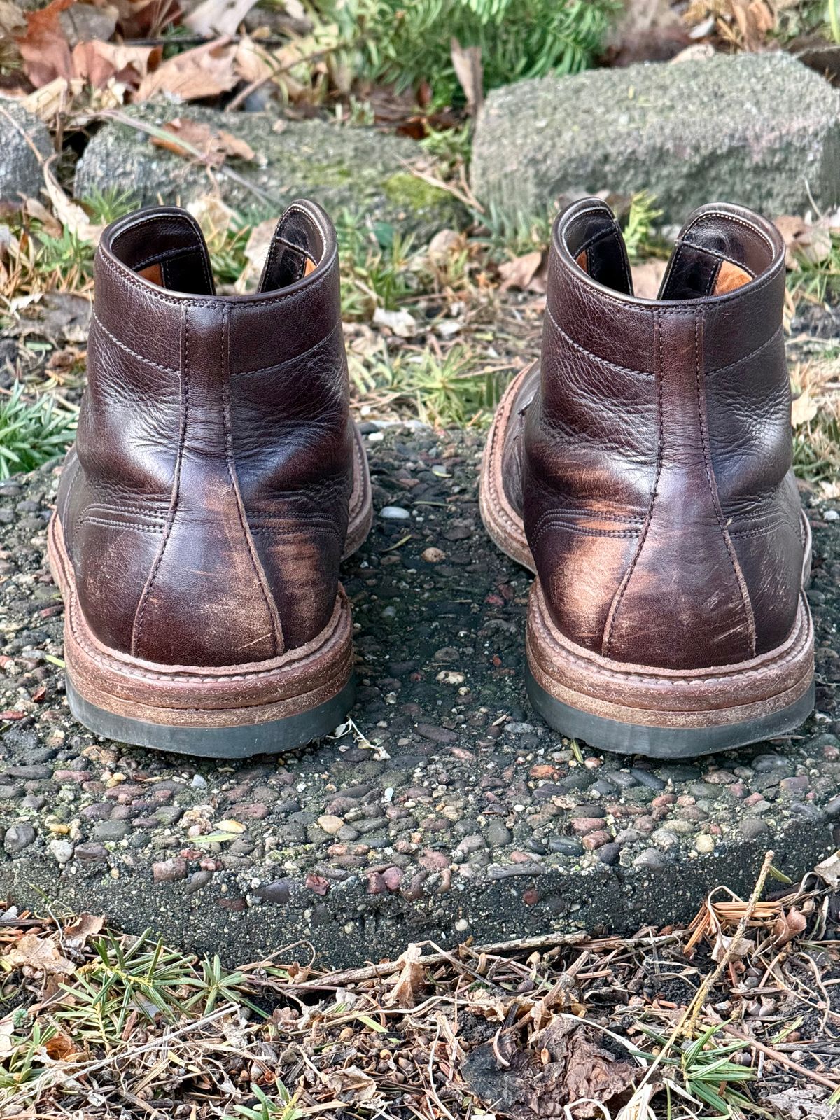 Photo by bootsandblocks on March 5, 2026 of the Alden Indy Boot in Horween Arabica Lux Calfskin.