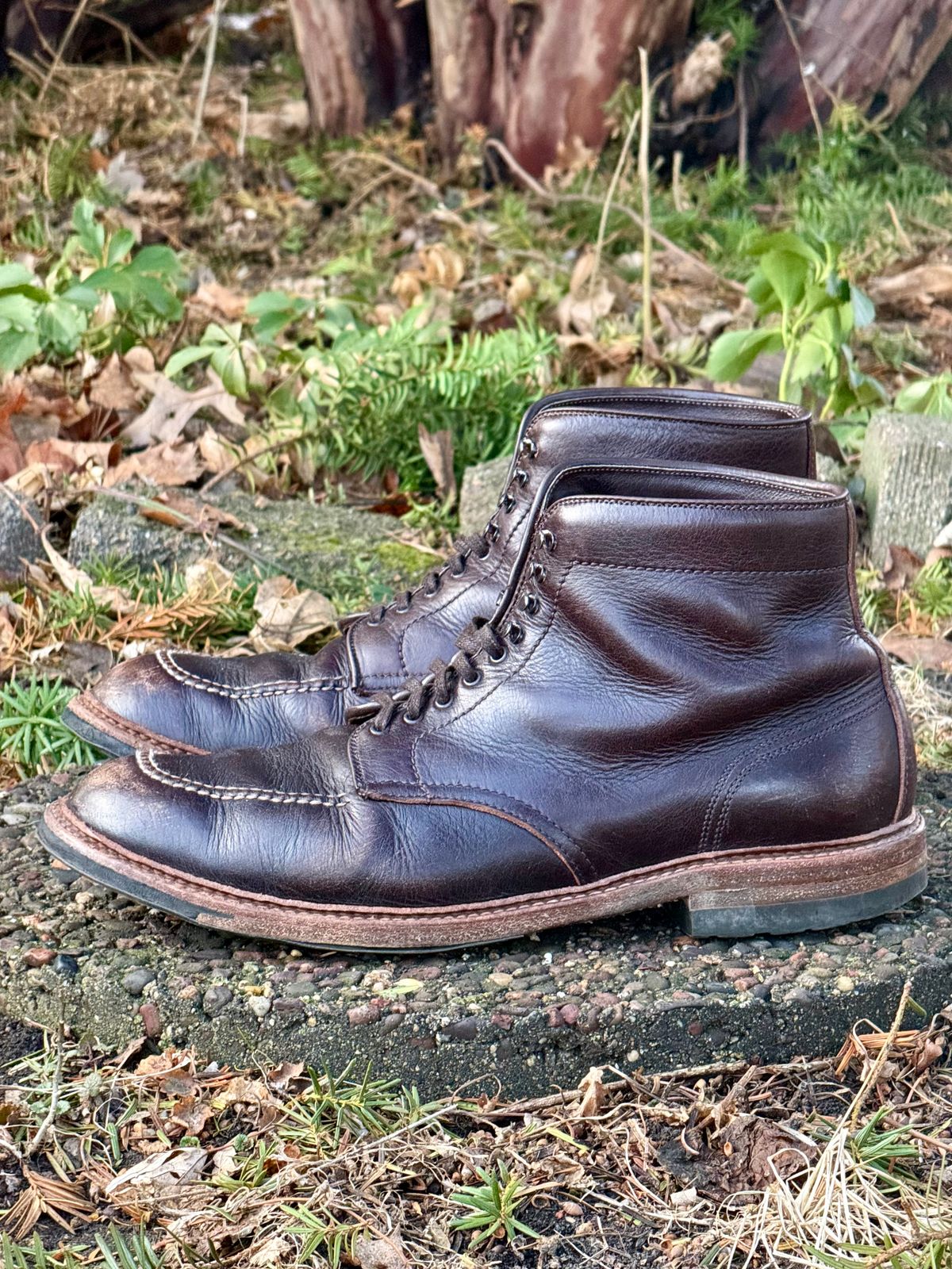 Photo by bootsandblocks on March 5, 2026 of the Alden Indy Boot in Horween Arabica Lux Calfskin.