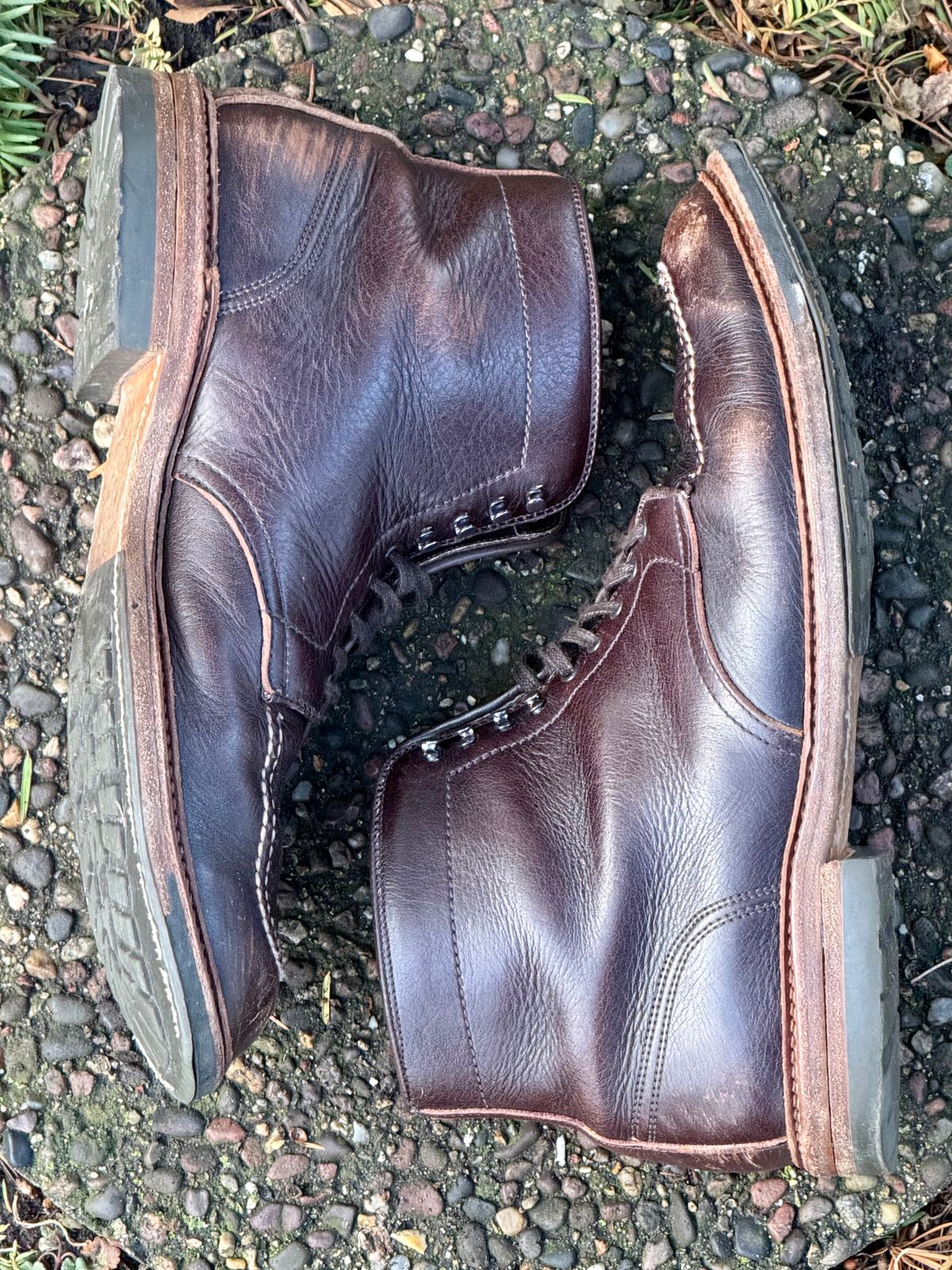 Photo by bootsandblocks on March 5, 2026 of the Alden Indy Boot in Horween Arabica Lux Calfskin.