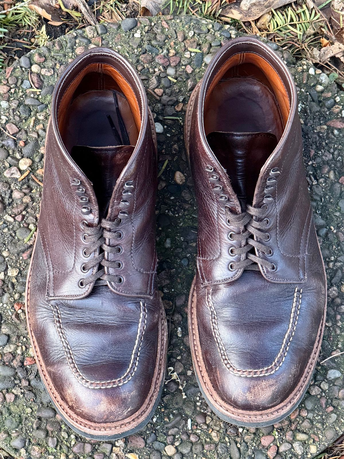 Photo by bootsandblocks on March 5, 2026 of the Alden Indy Boot in Horween Arabica Lux Calfskin.