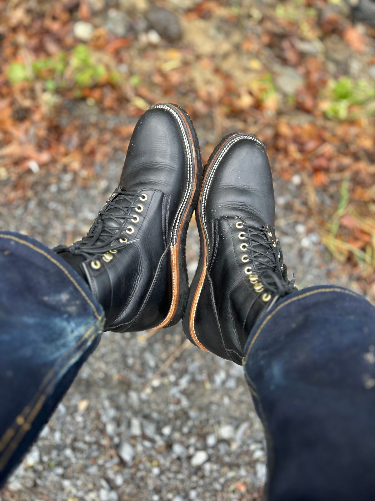 Photo by ezroller on January 13, 2024 of the Unmarked Workman in Black Heavy Cowhide.