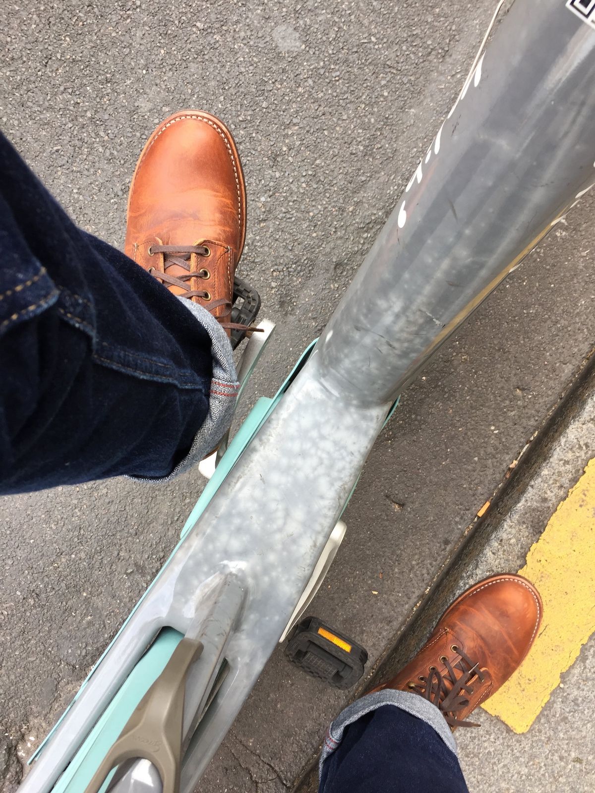 Photo by adrienlf on May 27, 2019 of the Red Wing Blacksmith in S.B. Foot Copper Rough and Tough.