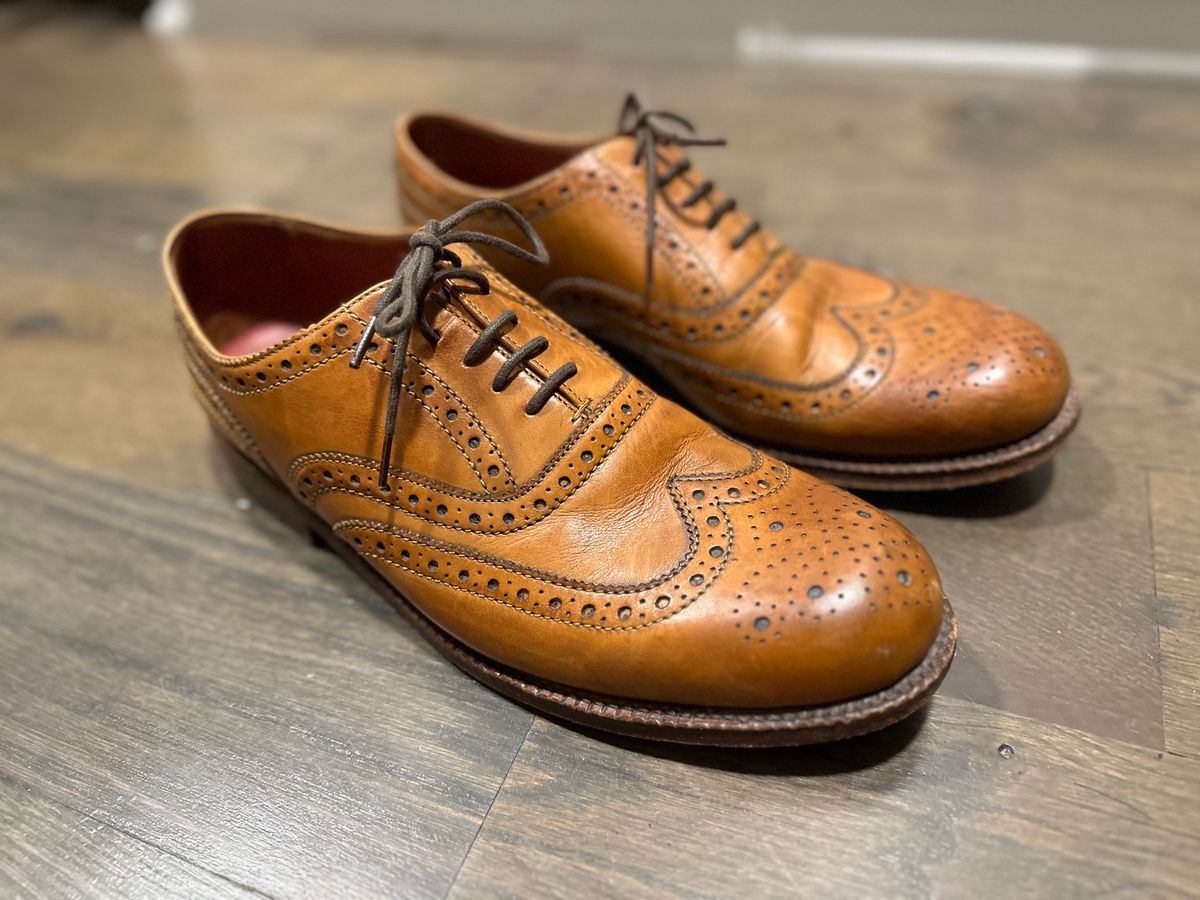 Photo by northsouthdenimguy on July 24, 2023 of the Grenson stanley in Tan Calf.