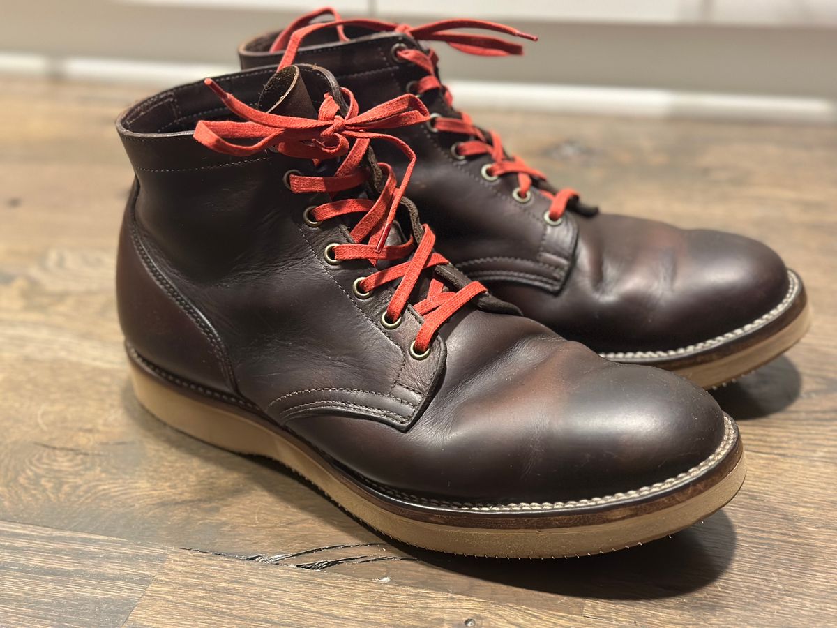 Photo by northsouthdenimguy on December 22, 2023 of the Viberg Service Boot in Horween Crust Chromexcel.