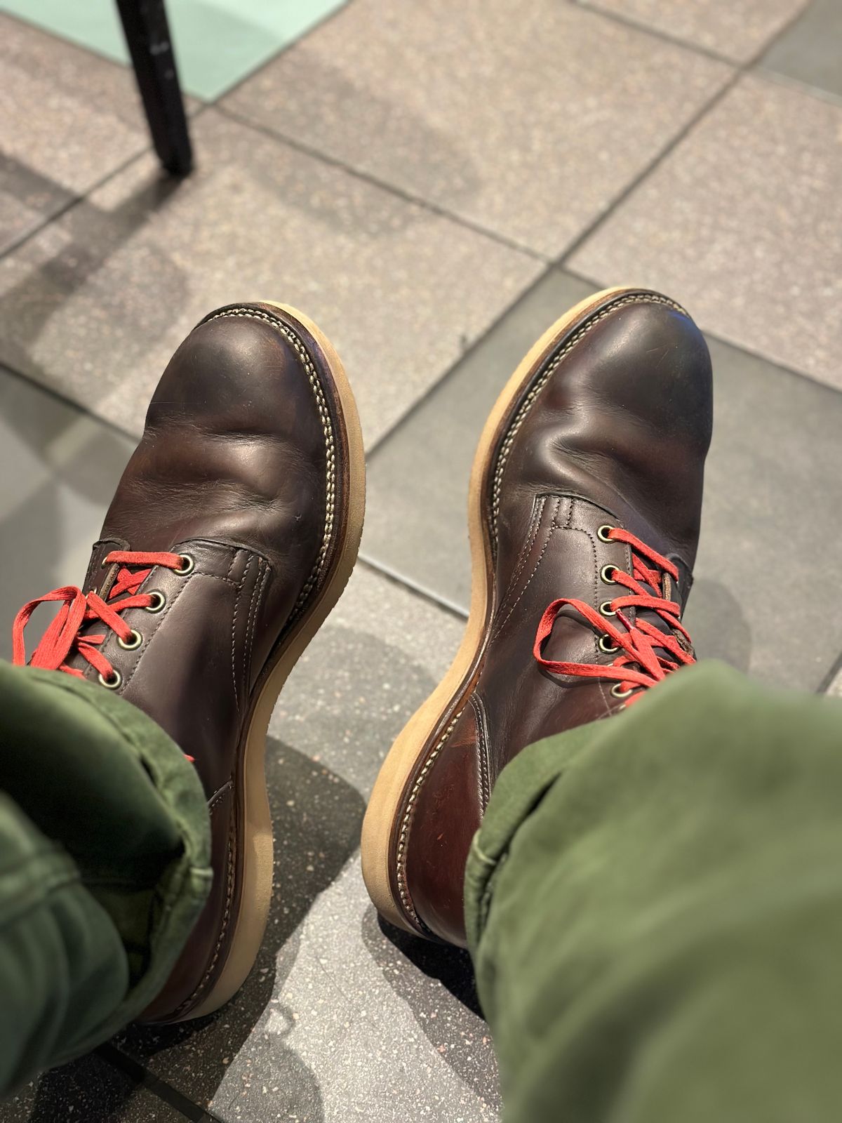 Photo by northsouthdenimguy on June 5, 2024 of the Viberg Service Boot in Horween Crust Chromexcel.