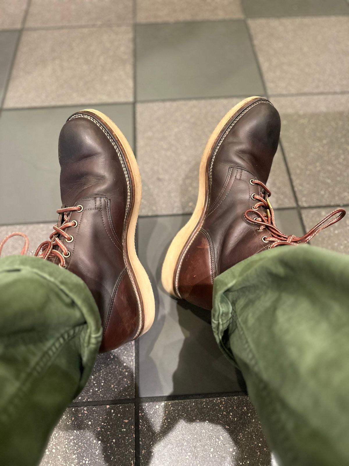 Photo by northsouthdenimguy on September 13, 2024 of the Viberg Service Boot in Horween Crust Chromexcel.