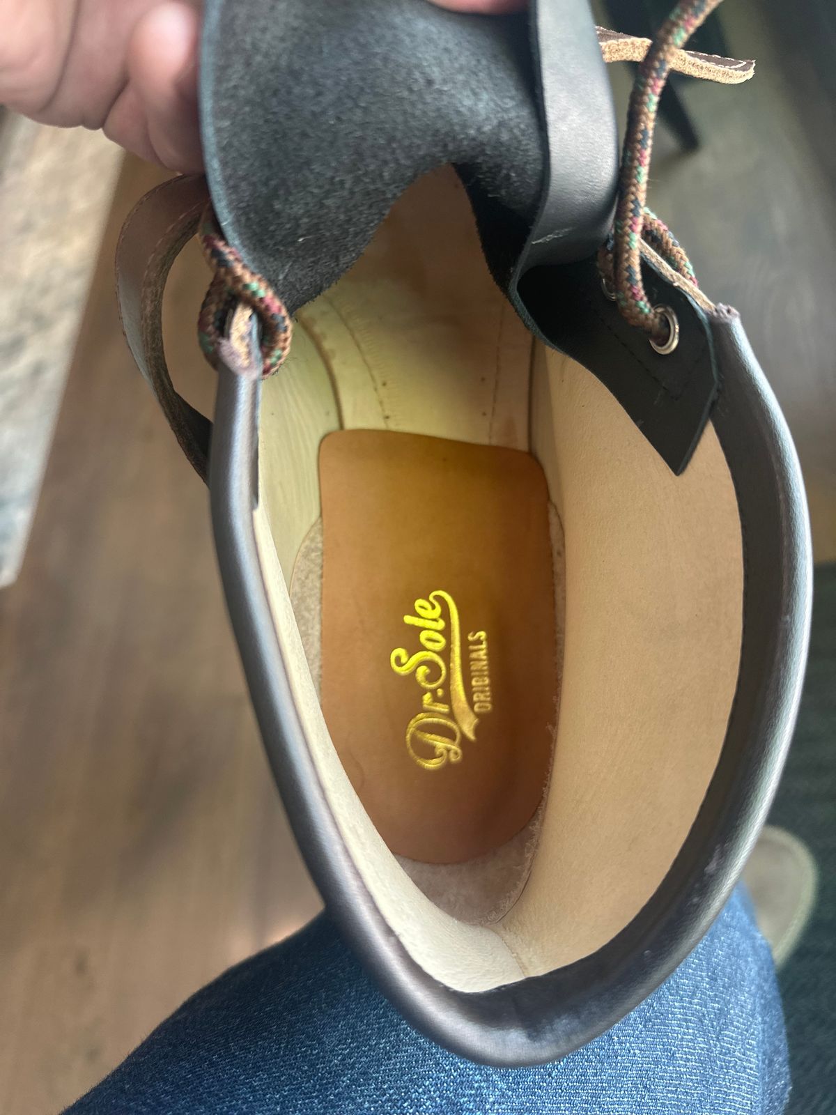 Photo by northsouthdenimguy on May 9, 2025 of the Dr. Sole Ski Boot in Horween Black Chromexcel.