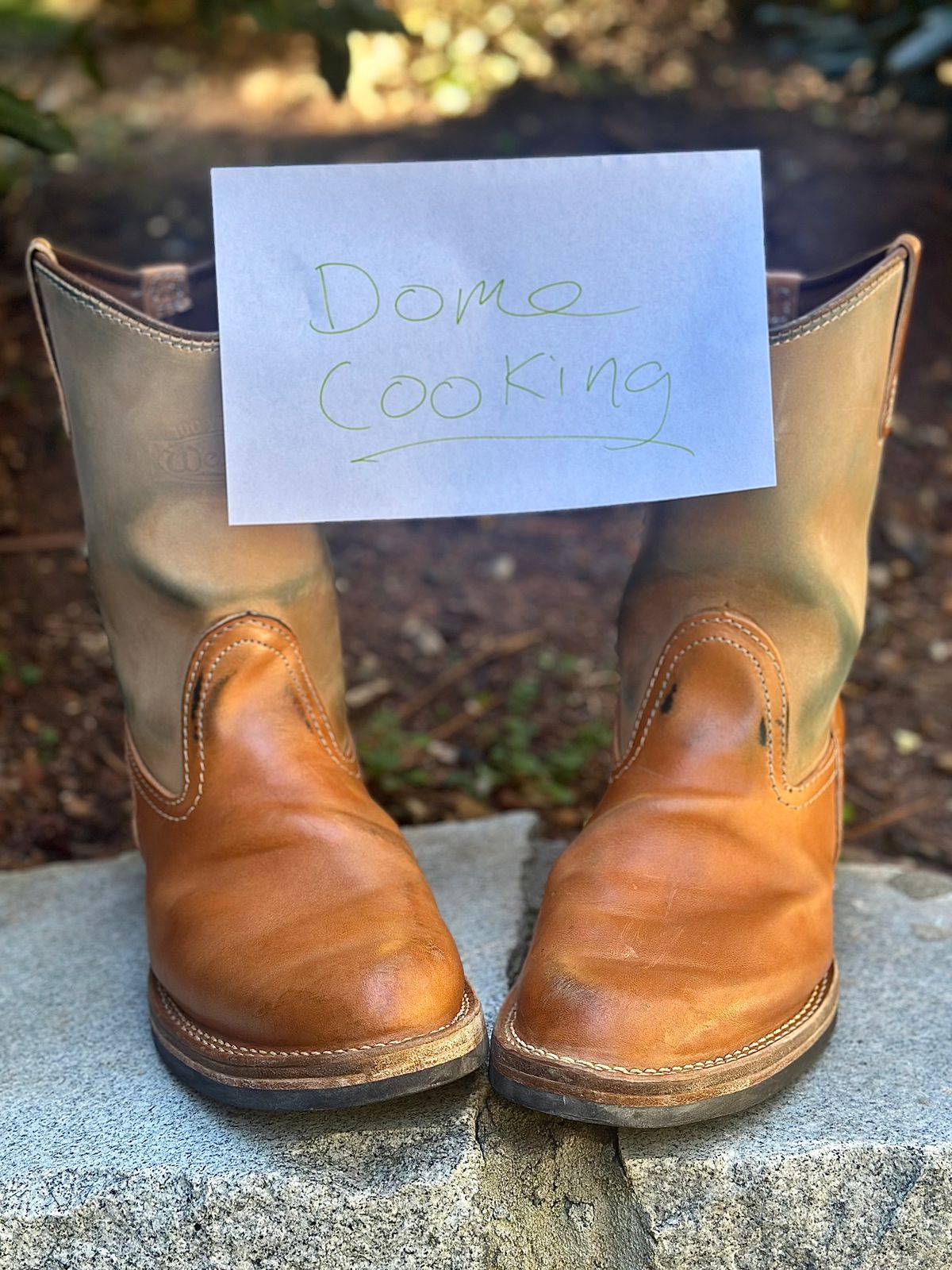 Photo by northsouthdenimguy on November 1, 2025 of the Wesco Morrison in Maryam Glazed Natural Horsehide.