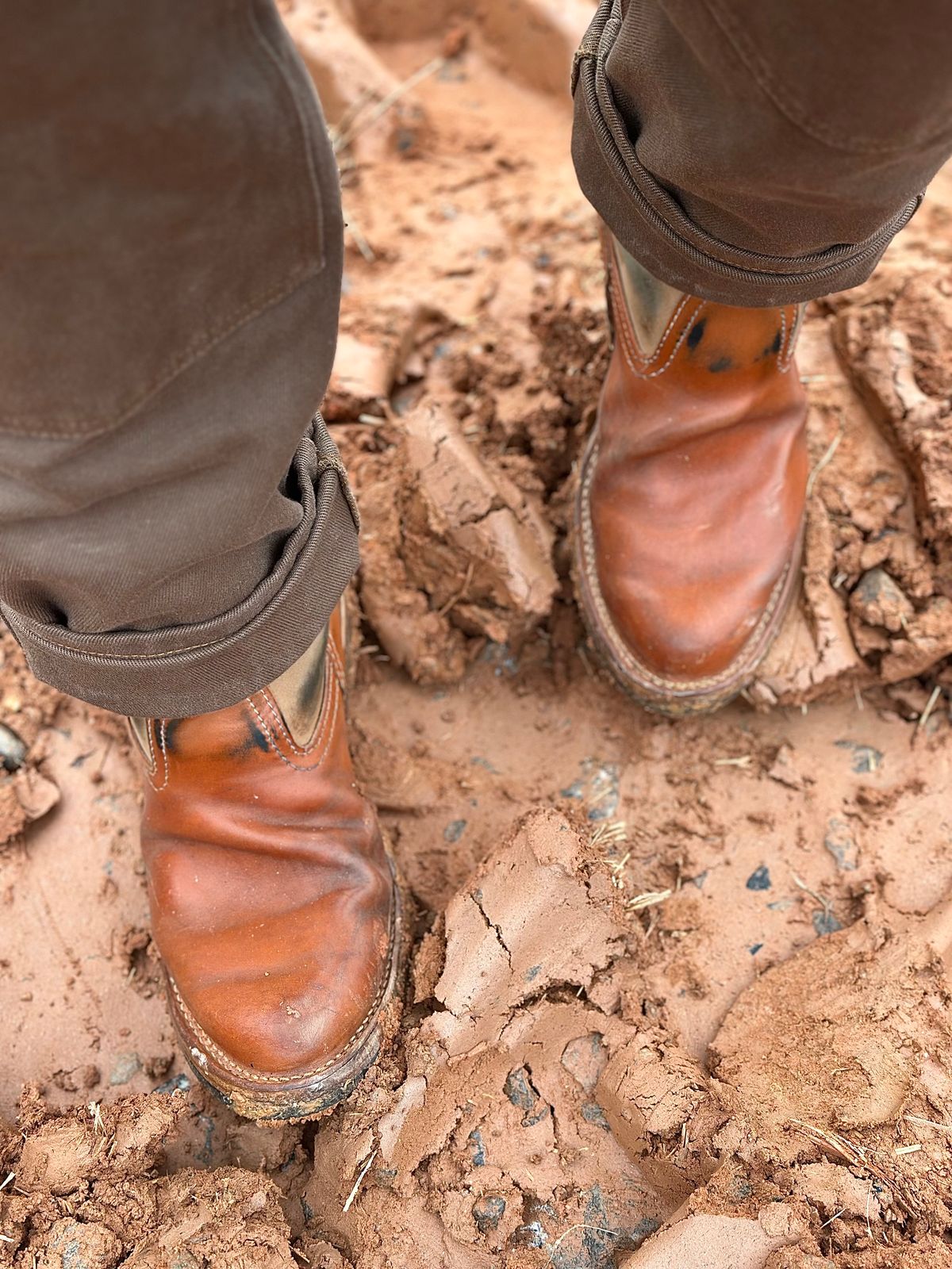 Photo by northsouthdenimguy on February 5, 2026 of the Wesco Morrison in Maryam Glazed Natural Horsehide.