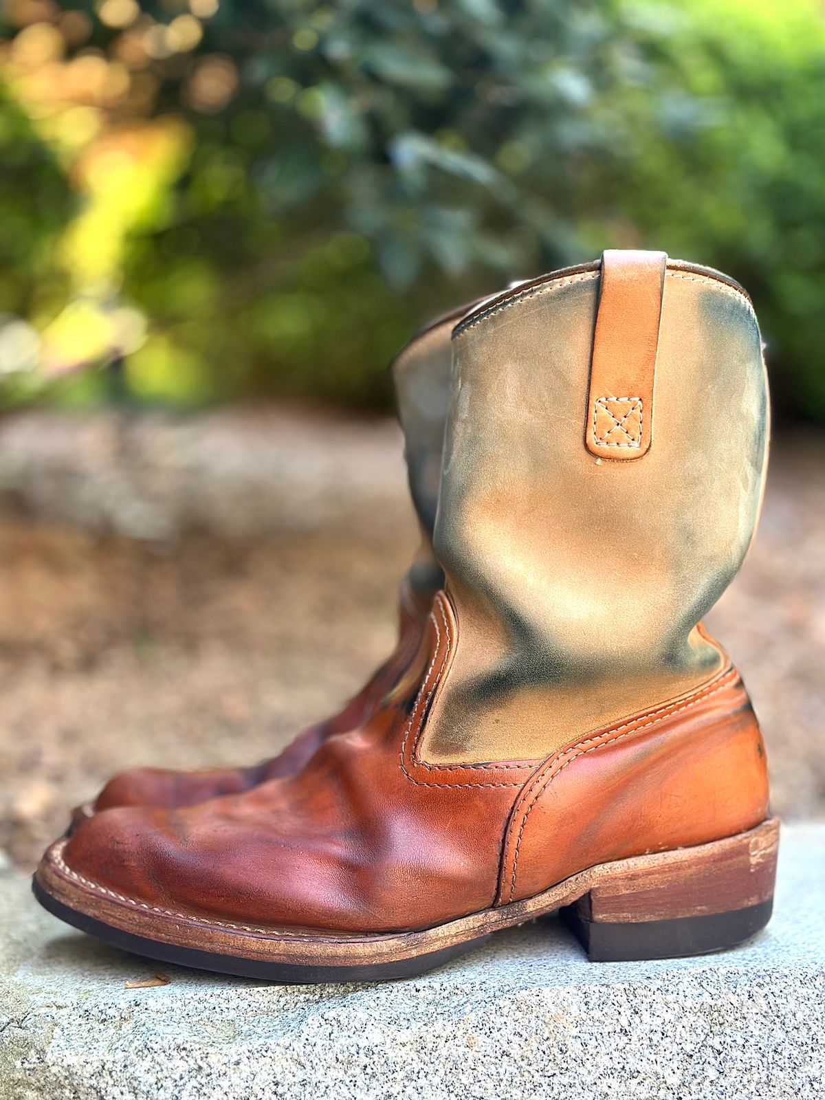 Photo by northsouthdenimguy on April 1, 2026 of the Wesco Morrison in Maryam Glazed Natural Horsehide.